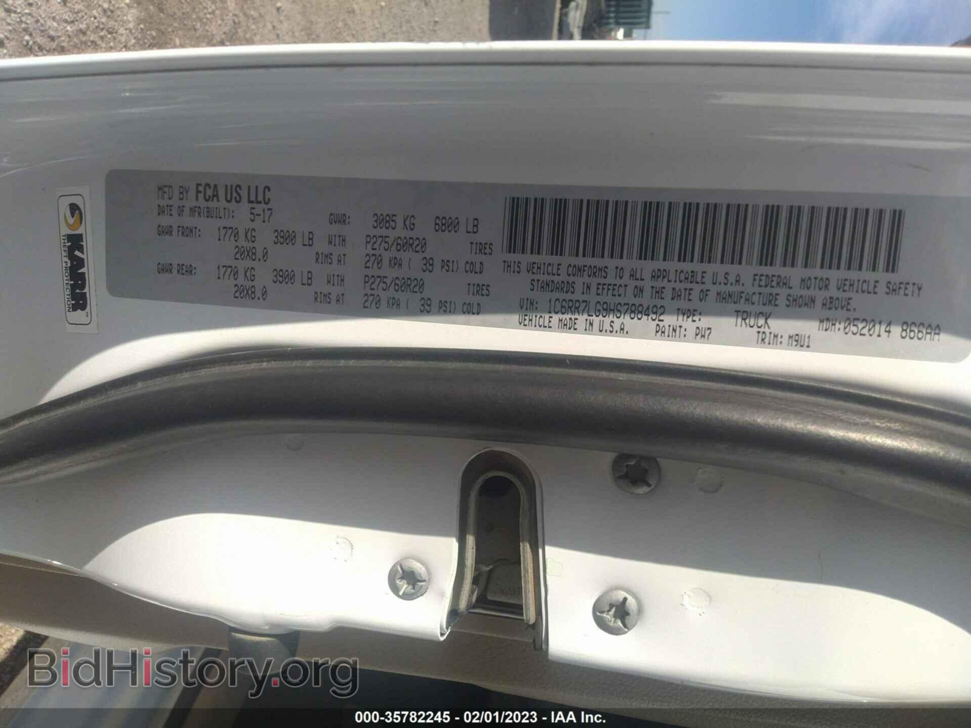2017 RAM 1500 - VIN: 1C6RR7LG9HS788492 - Фото 9