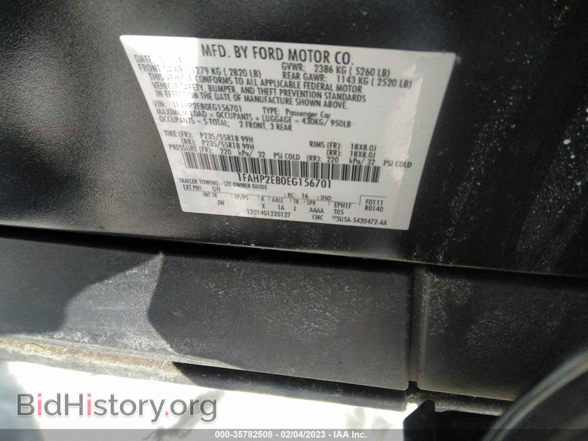 2014 FORD TAURUS - VIN: 1FAHP2E80EG156701 - Photo 9