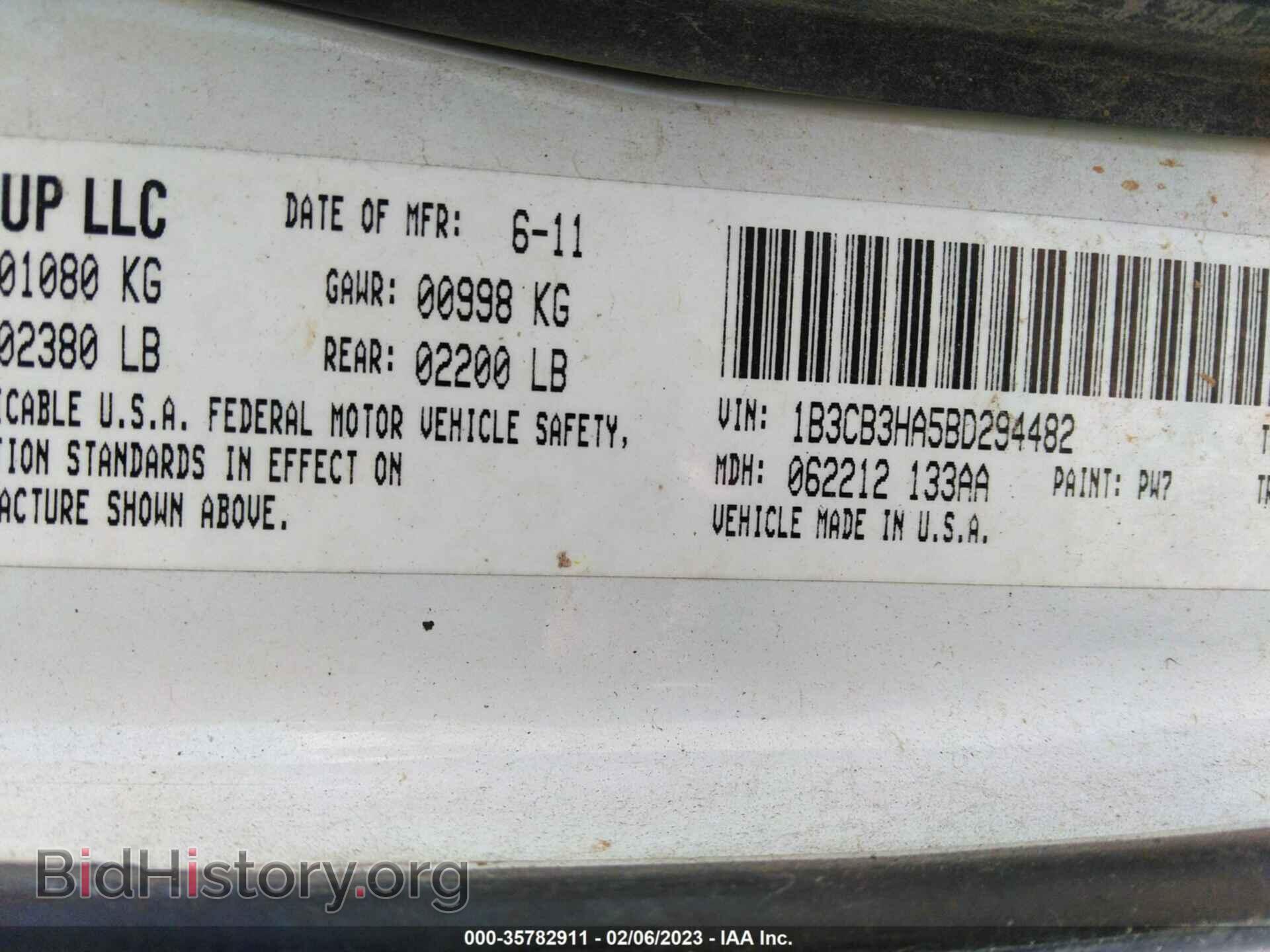 2011 DODGE CALIBER - VIN: 1B3CB3HA5BD294482 - Фото 9
