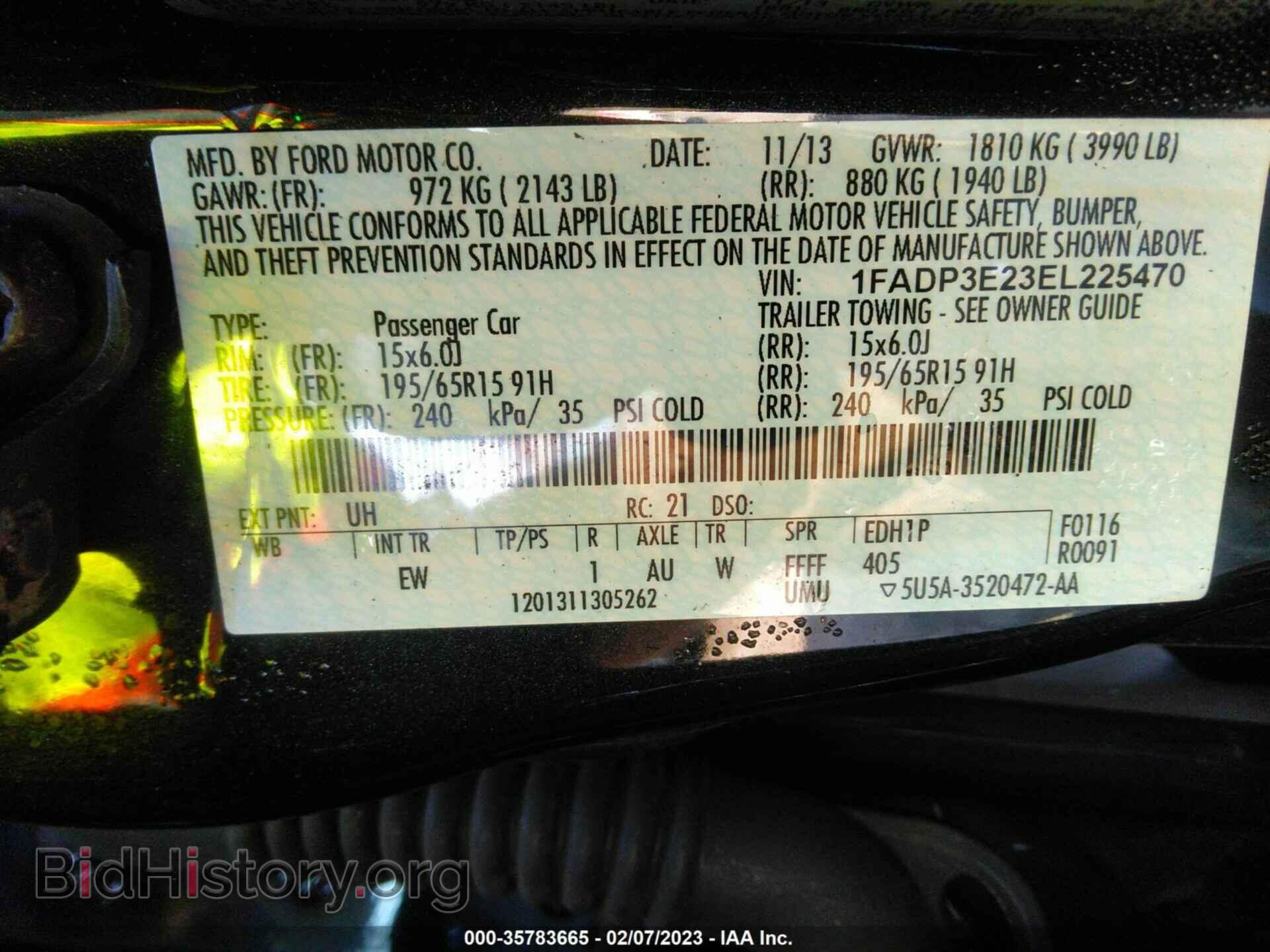 2014 FORD FOCUS - VIN: 1FADP3E23EL225470 - Фото 9