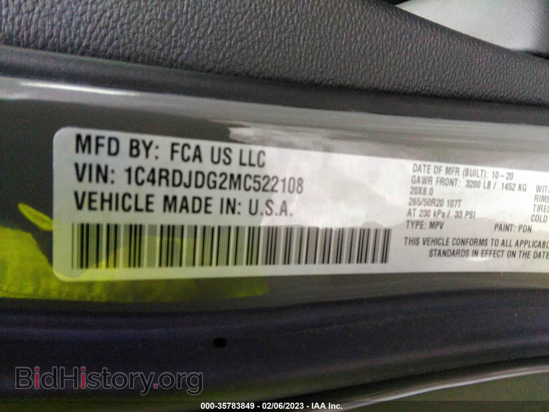 2021 DODGE DURANGO - VIN: 1C4RDJDG2MC522108 - Photo 9