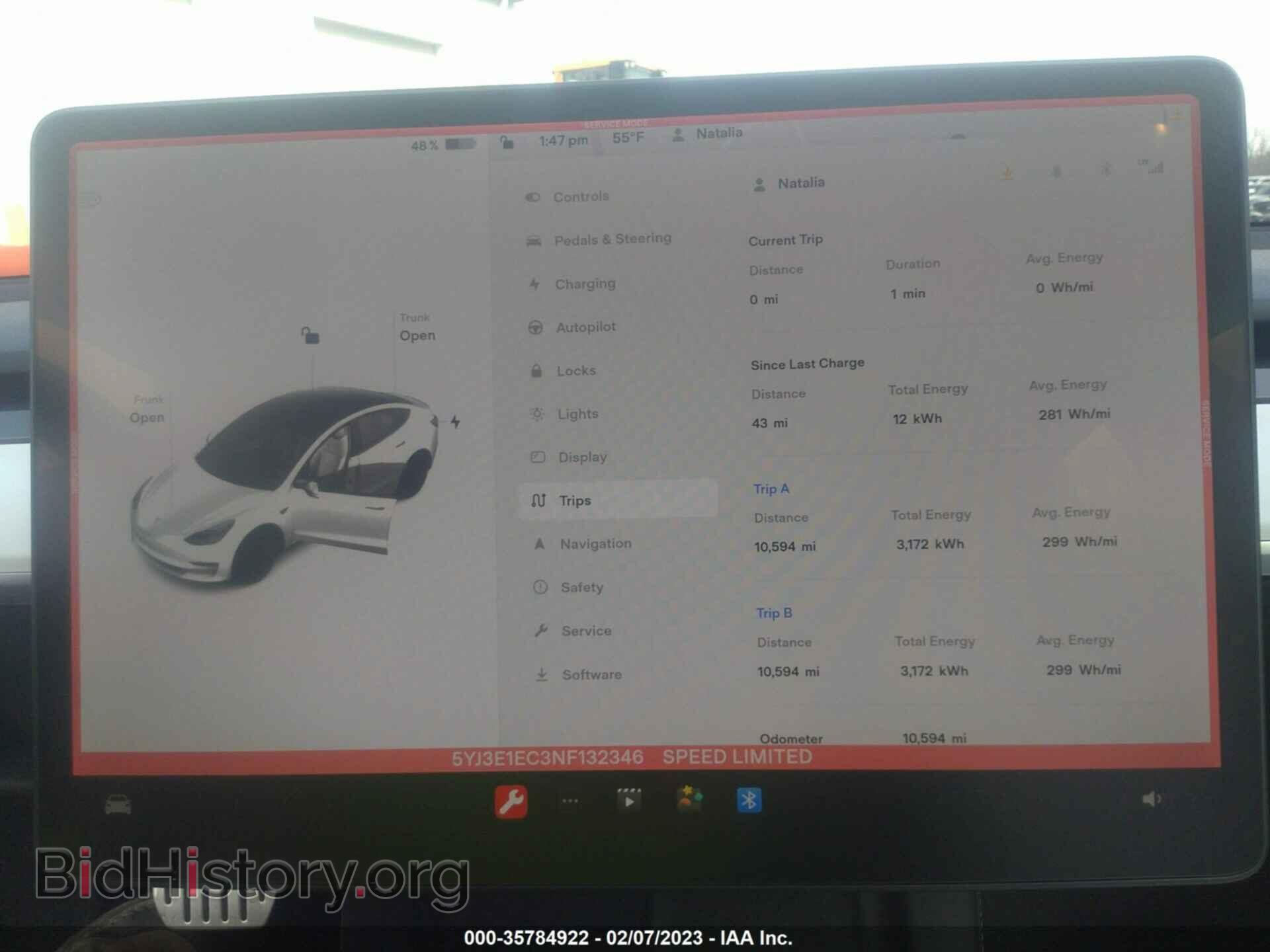 2022 TESLA MODEL 3 - VIN: 5YJ3E1EC3NF132346 - Фото 7