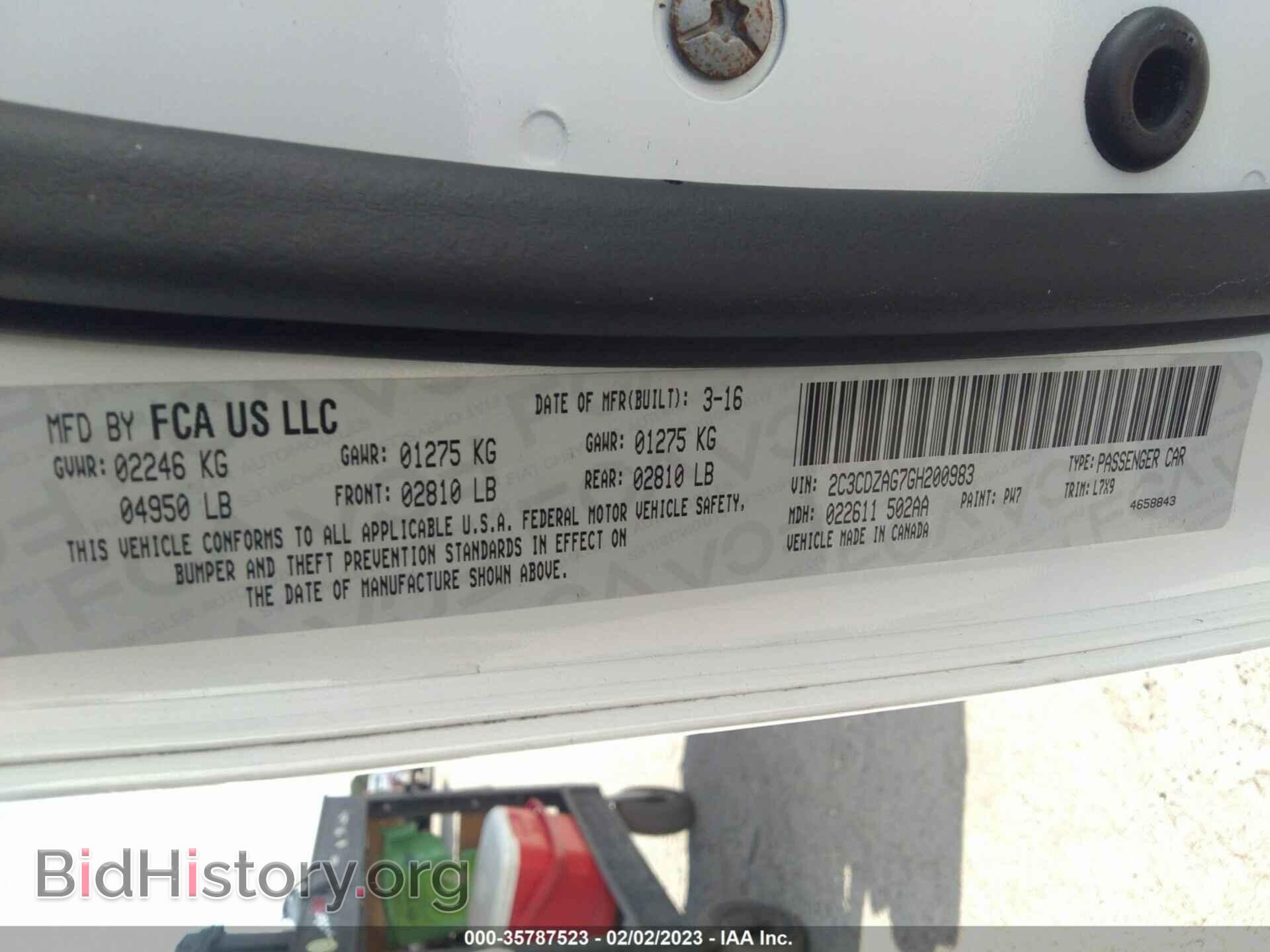 2016 DODGE CHALLENGER - VIN: 2C3CDZAG7GH200983 - Фото 9