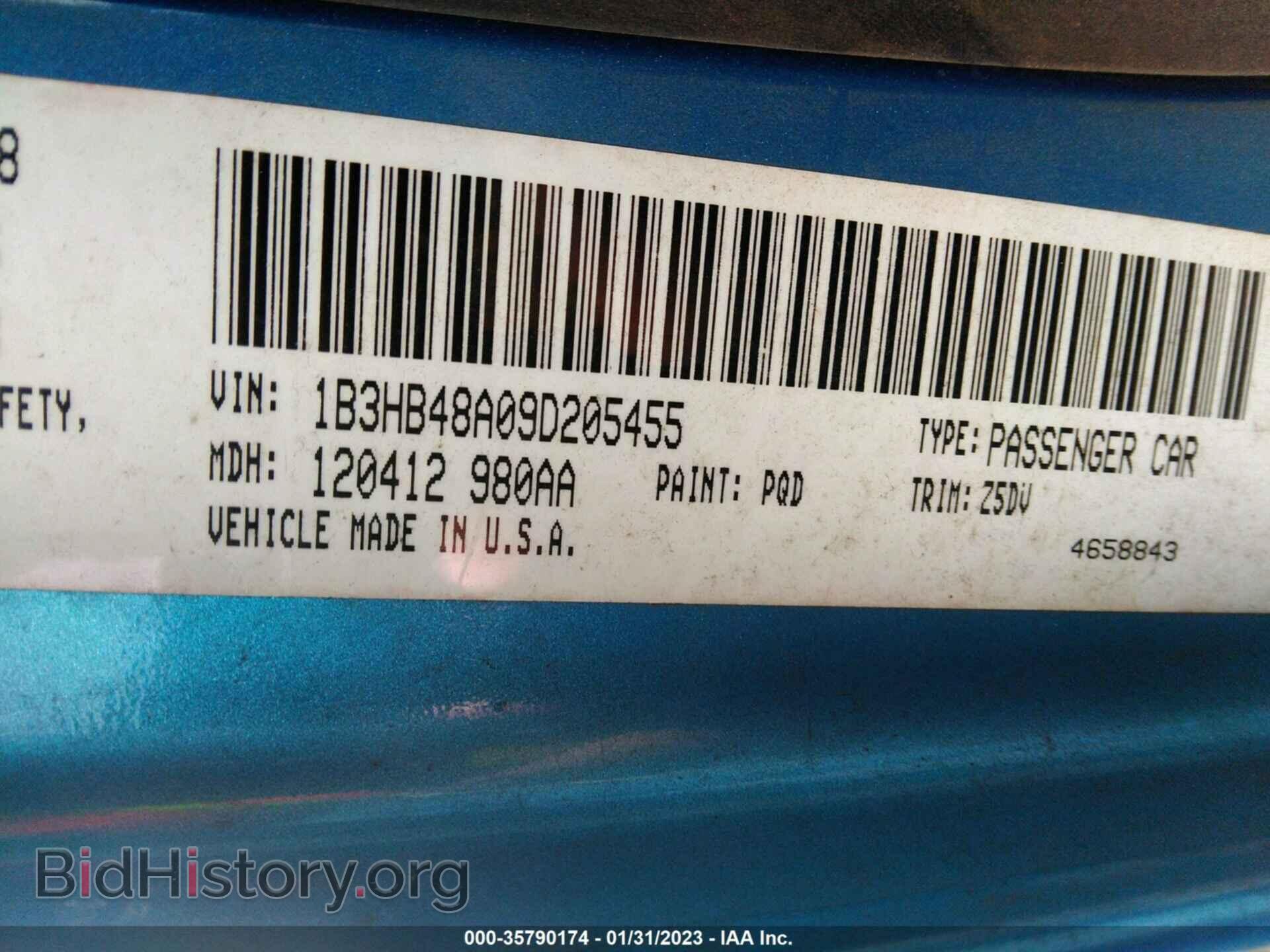 2009 DODGE CALIBER - VIN: 1B3HB48A09D205455 - Photo 9