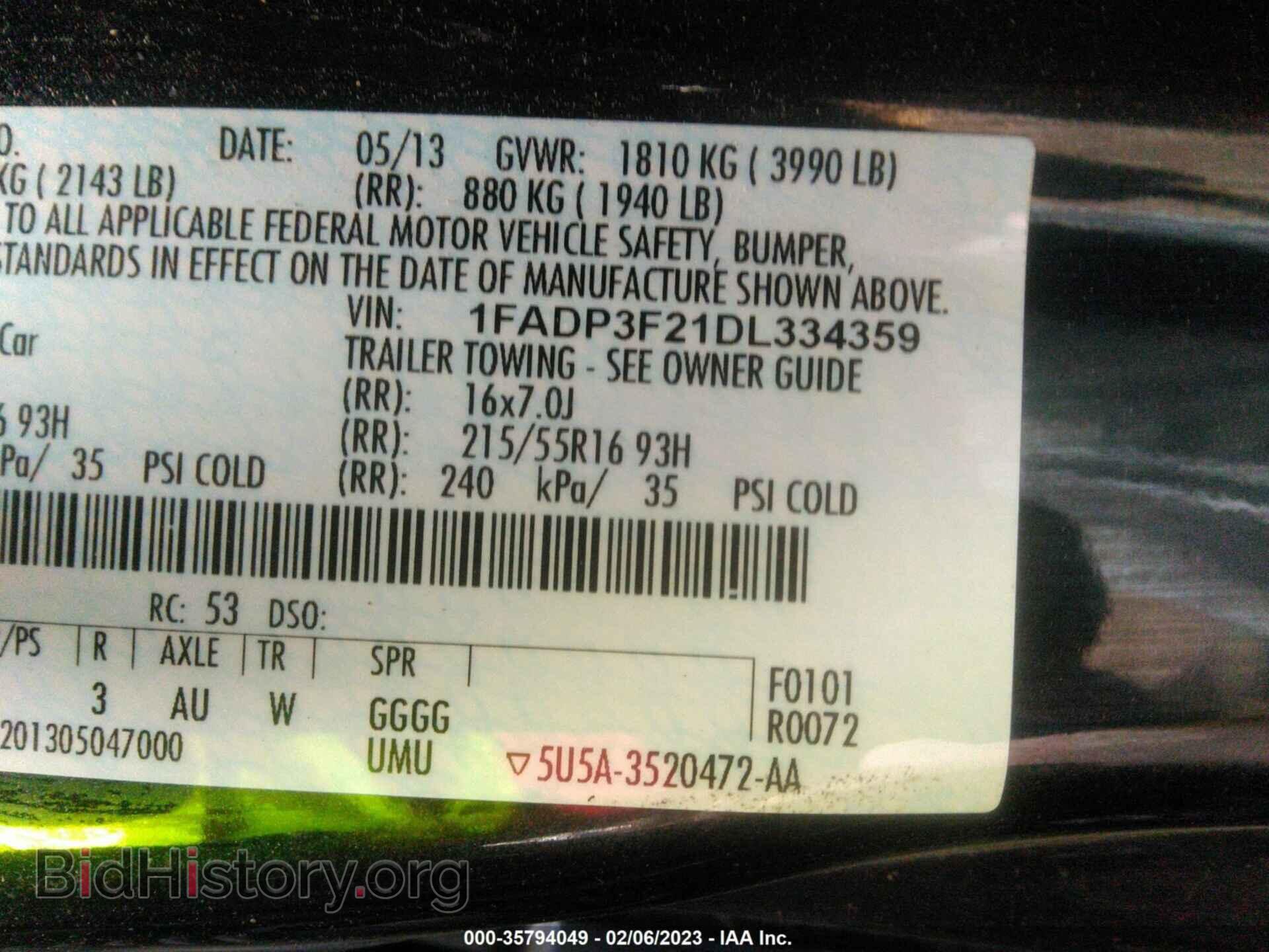 2013 FORD FOCUS - VIN: 1FADP3F21DL334359 - Photo 9