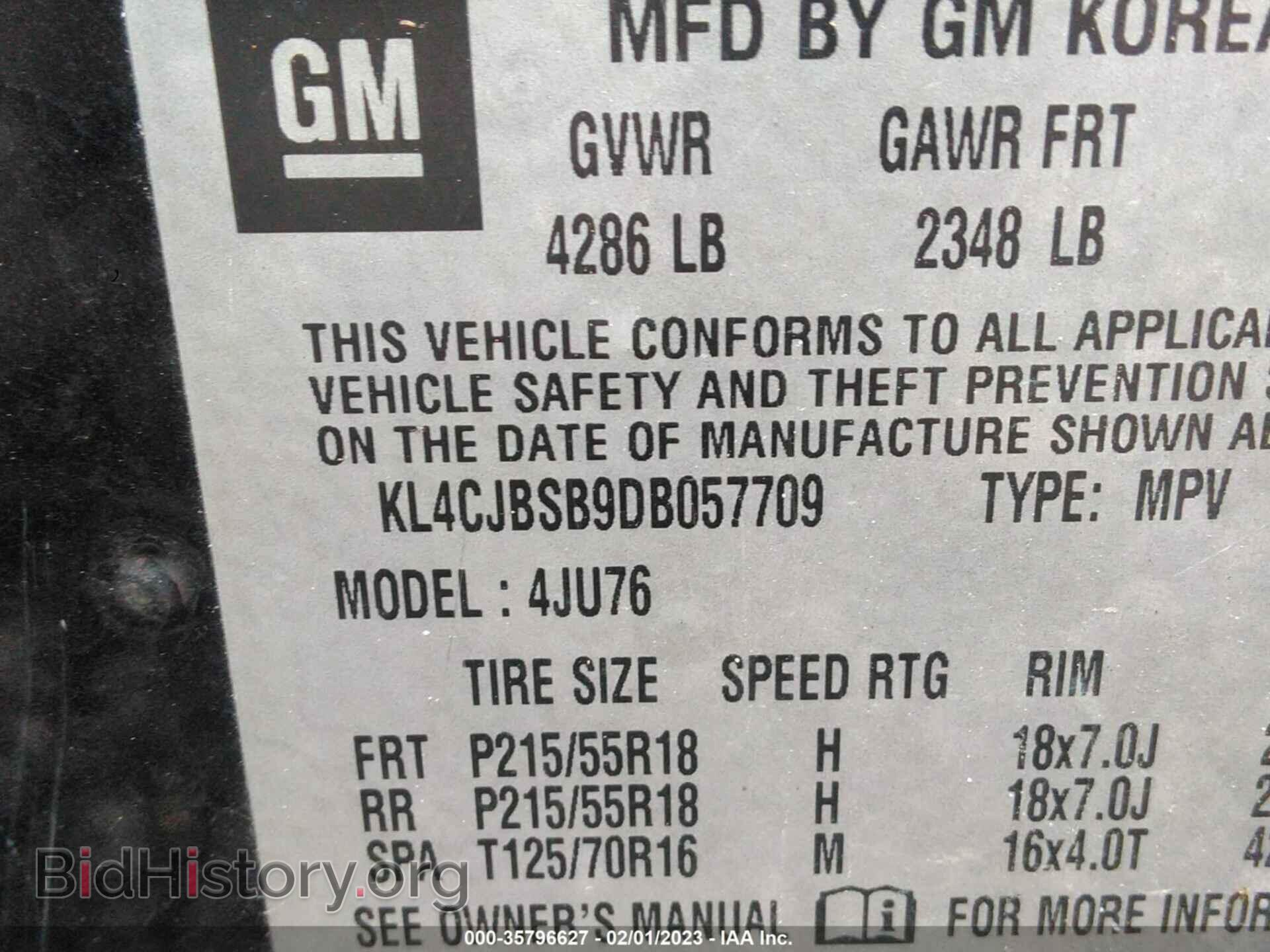 2013 BUICK ENCORE - VIN: KL4CJBSB9DB057709 - Photo 9