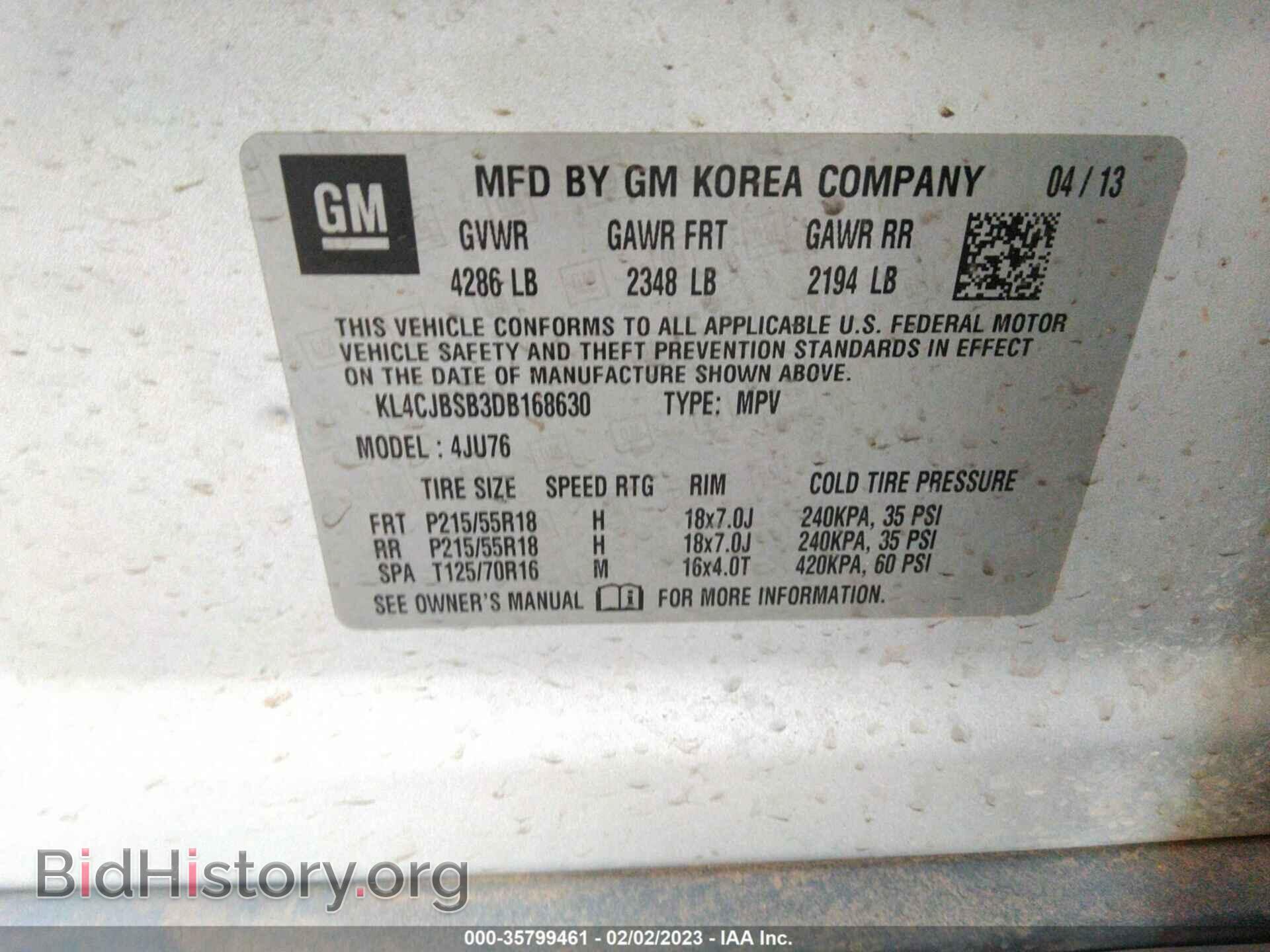 2013 BUICK ENCORE - VIN: KL4CJBSB3DB168630 - Photo 9