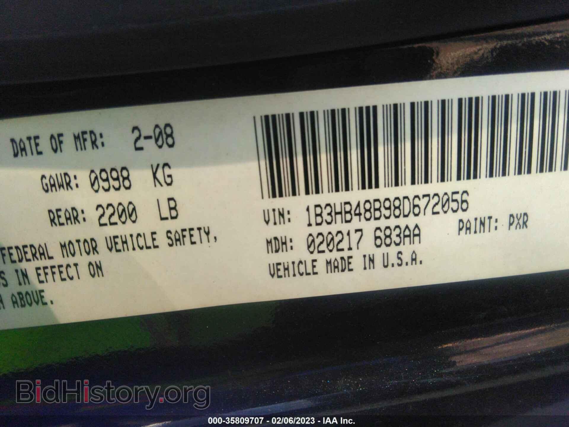 2008 DODGE CALIBER - VIN: 1B3HB48B98D672056 - Photo 9