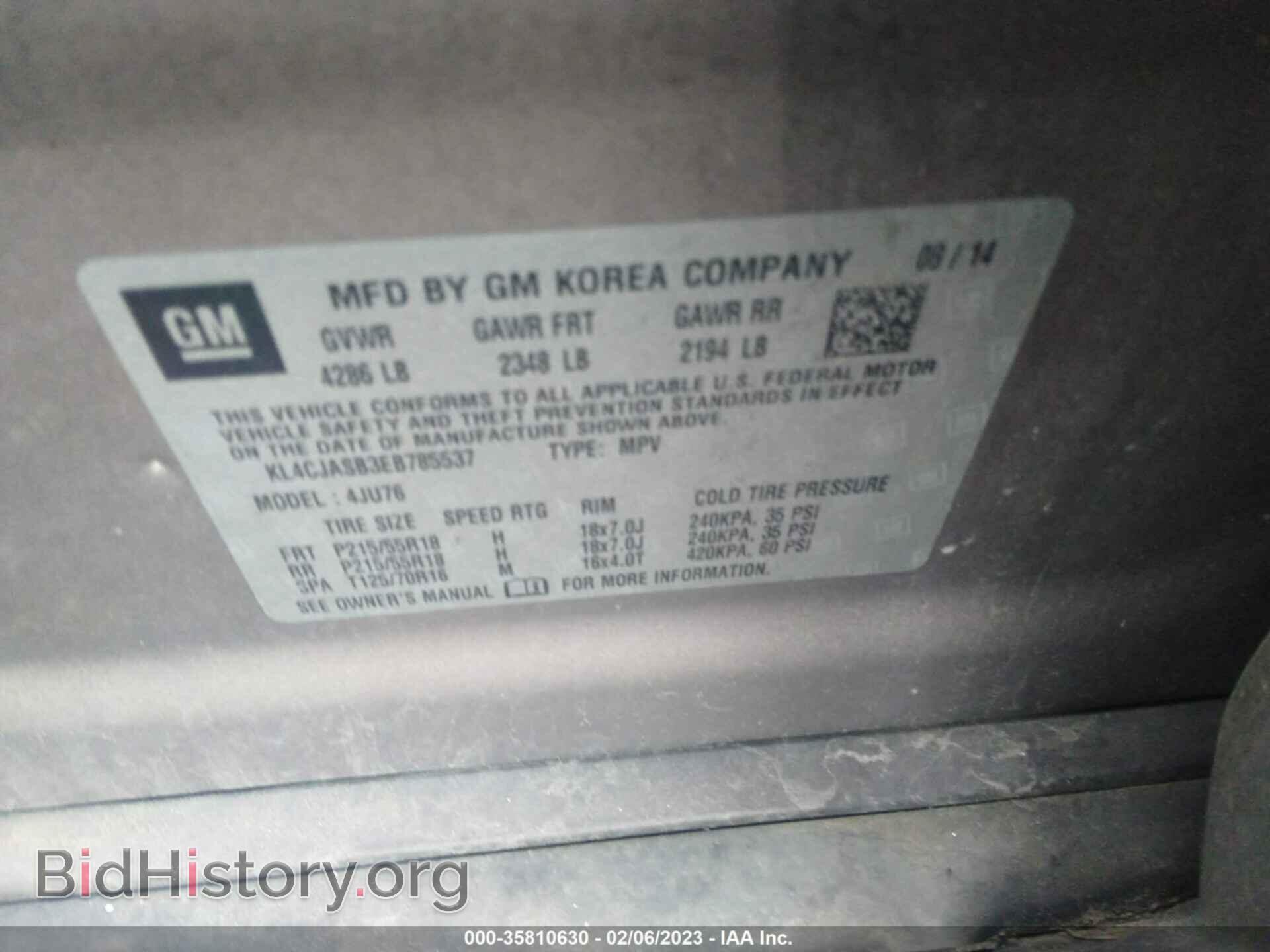 2014 BUICK ENCORE - VIN: KL4CJASB3EB785537 - Фото 9