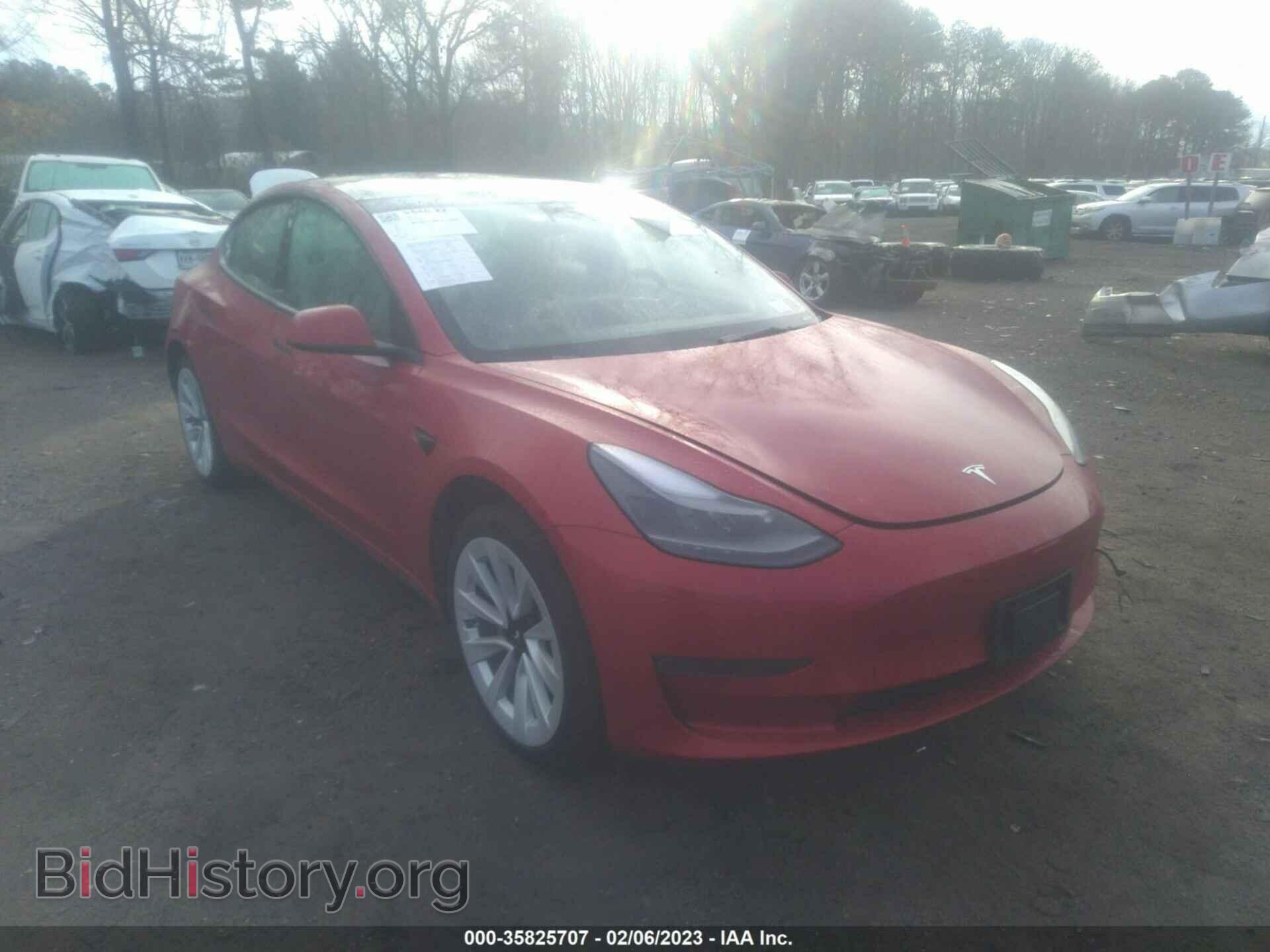 Photo 5YJ3E1EA3NF191377 - TESLA MODEL 3 2022