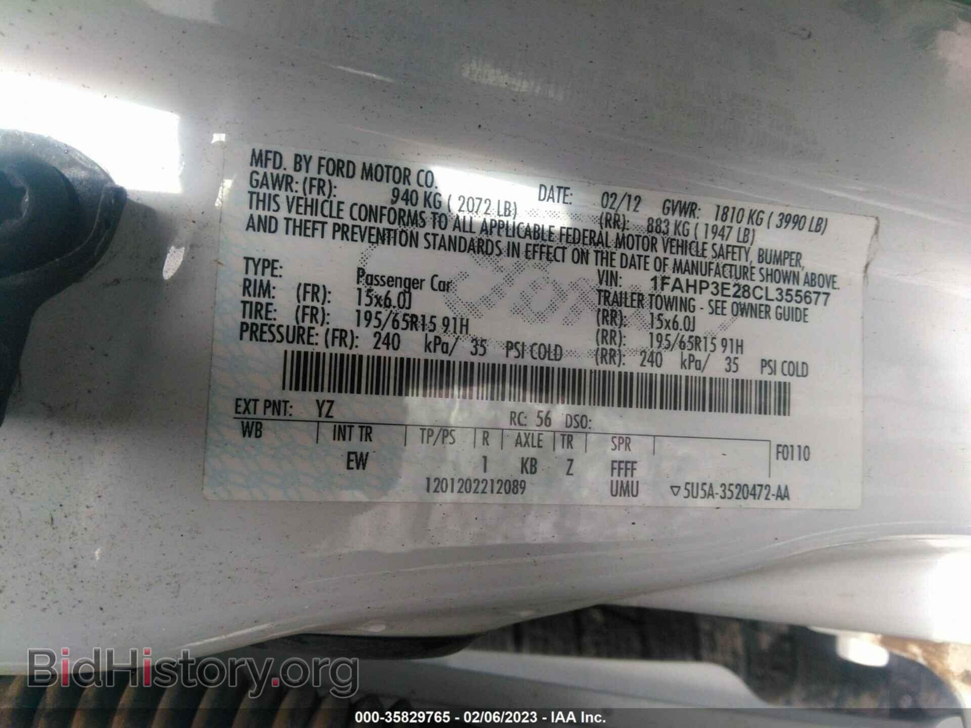 2012 FORD FOCUS - VIN: 1FAHP3E28CL355677 - Фото 9