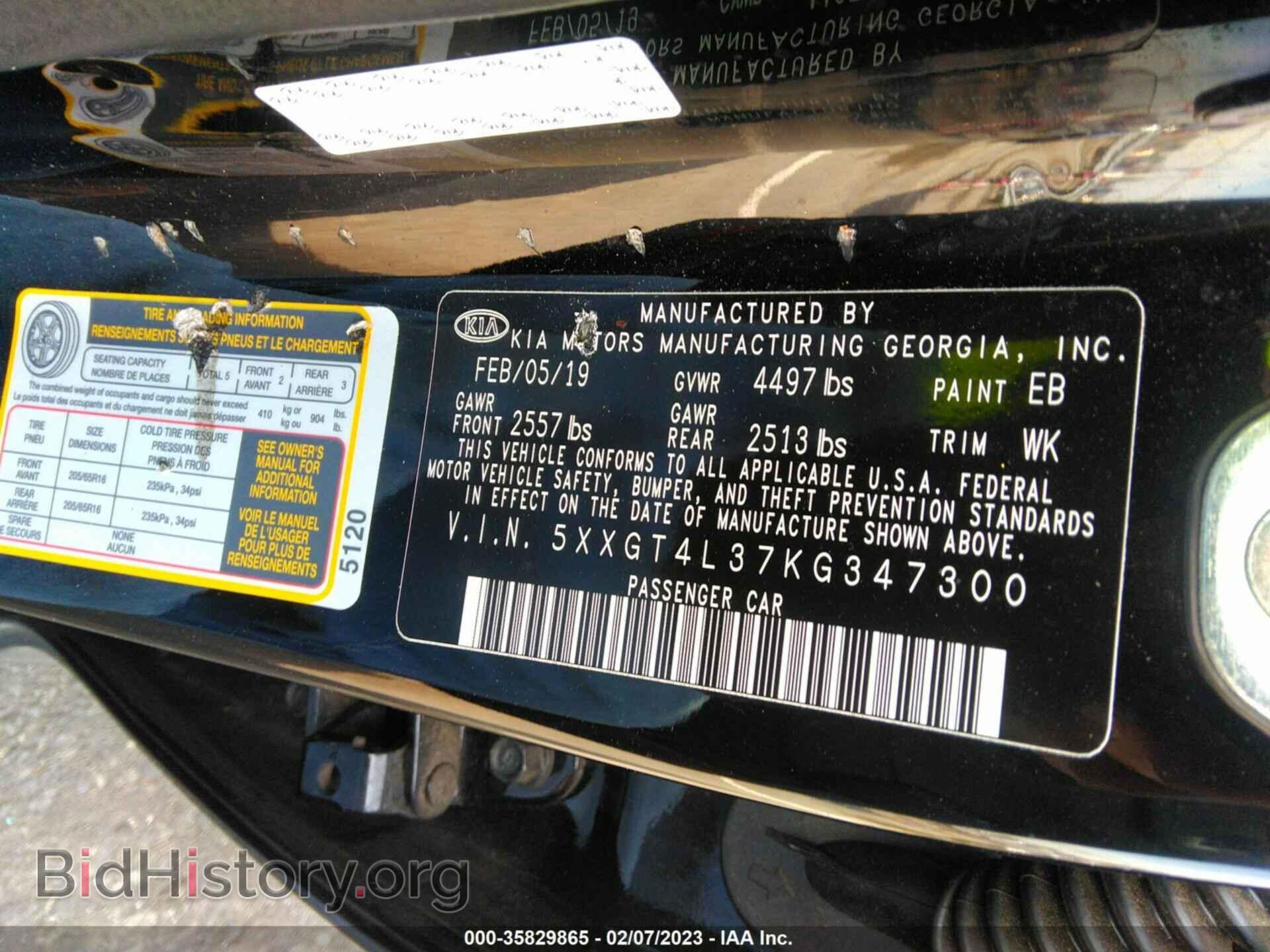2019 KIA OPTIMA - VIN: 5XXGT4L37KG347300 - Photo 9