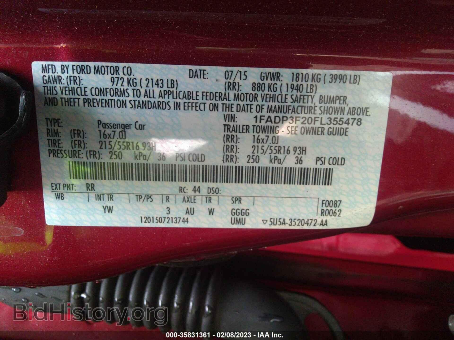 2015 FORD FOCUS - VIN: 1FADP3F20FL355478 - Photo 9