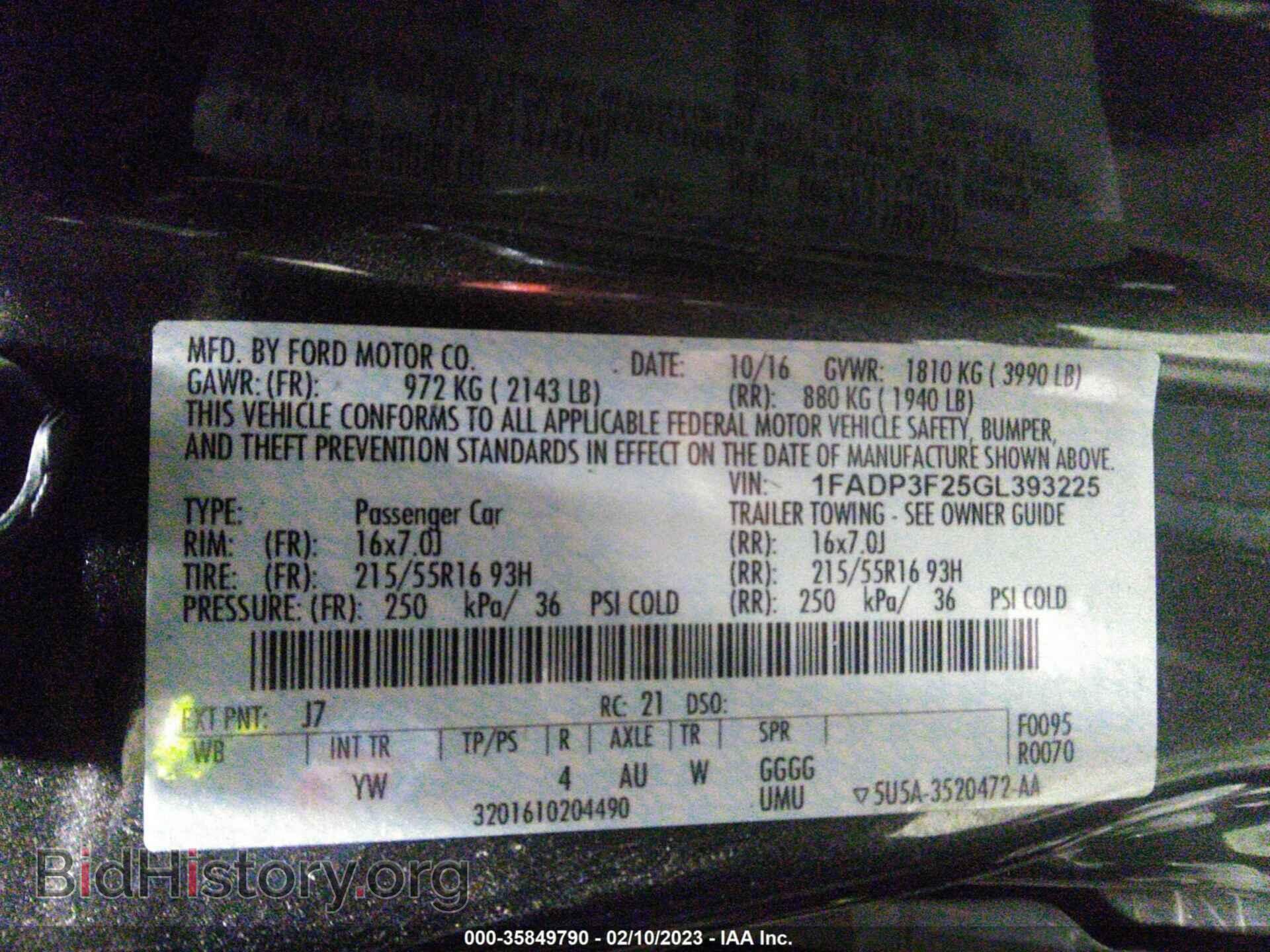 2016 FORD FOCUS - VIN: 1FADP3F25GL393225 - Photo 9