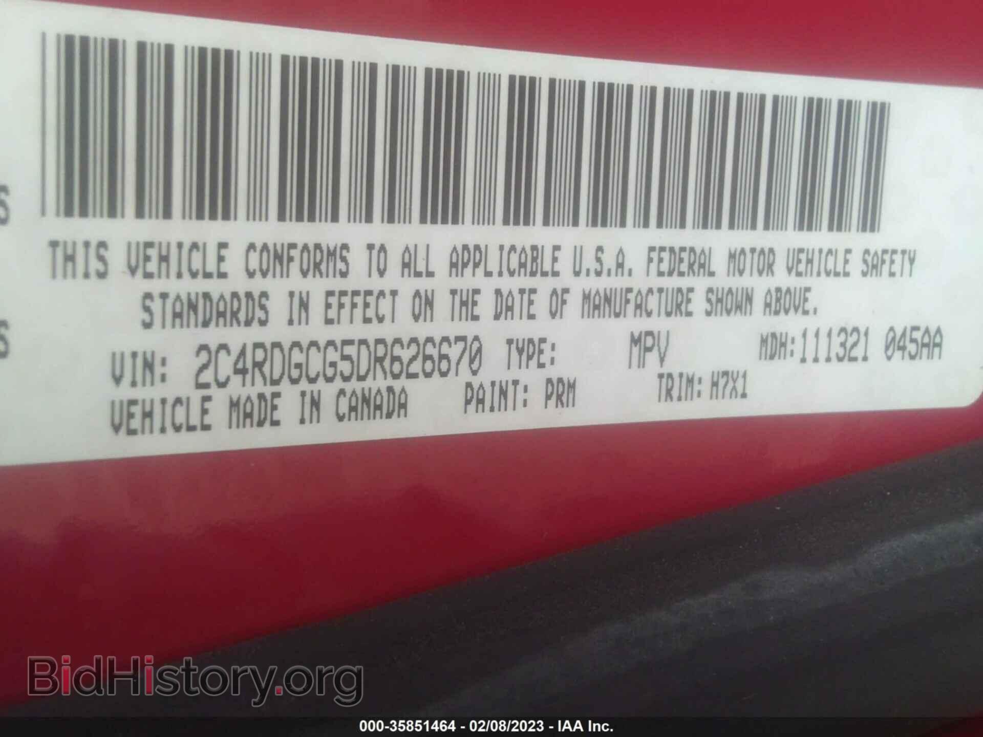 2013 DODGE GRAND CARAVAN - VIN: 2C4RDGCG5DR626670 - Фото 9