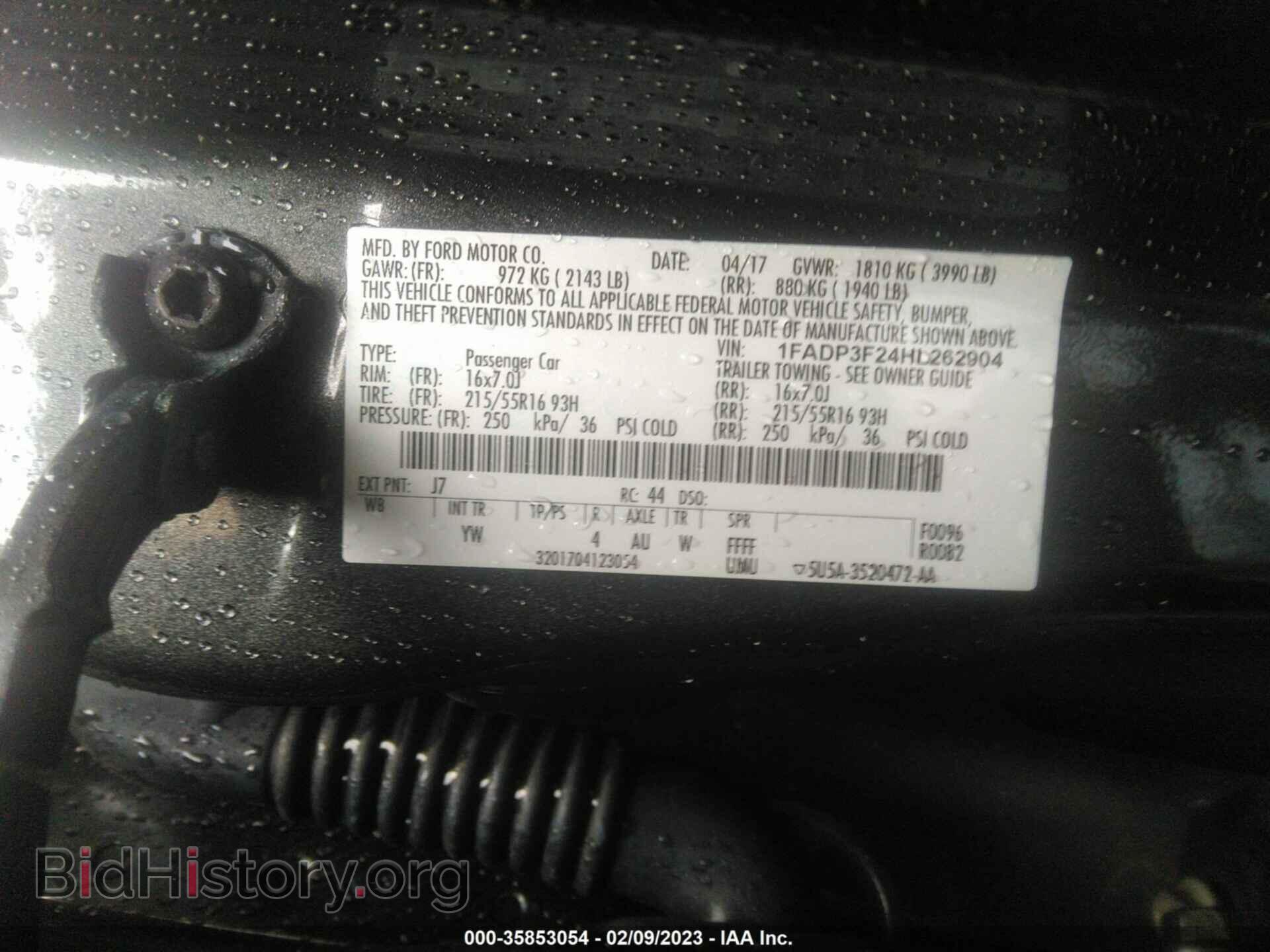 2017 FORD FOCUS - VIN: 1FADP3F24HL262904 - Photo 9