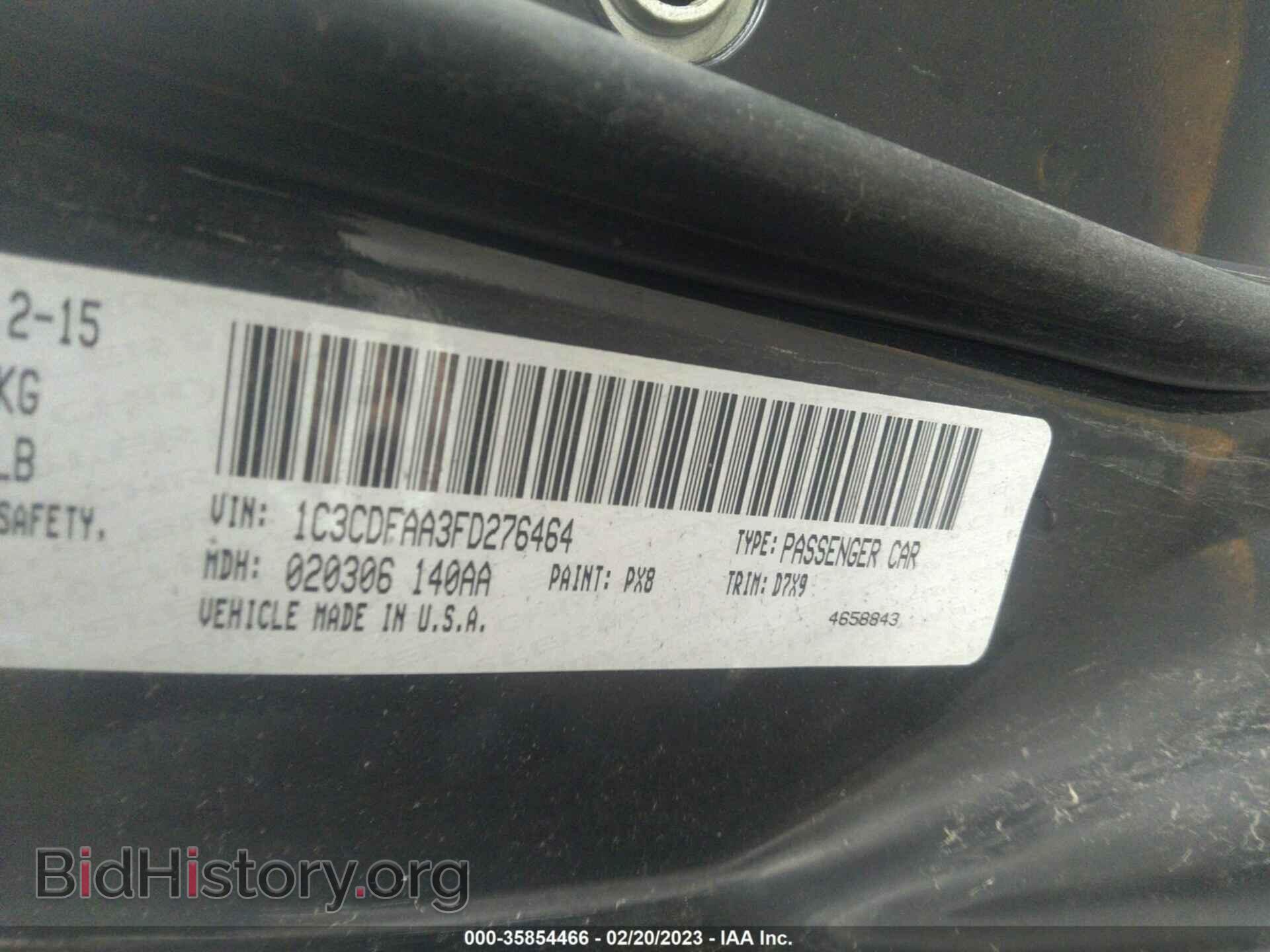 2015 DODGE DART - VIN: 1C3CDFAA3FD276464 - Фото 9