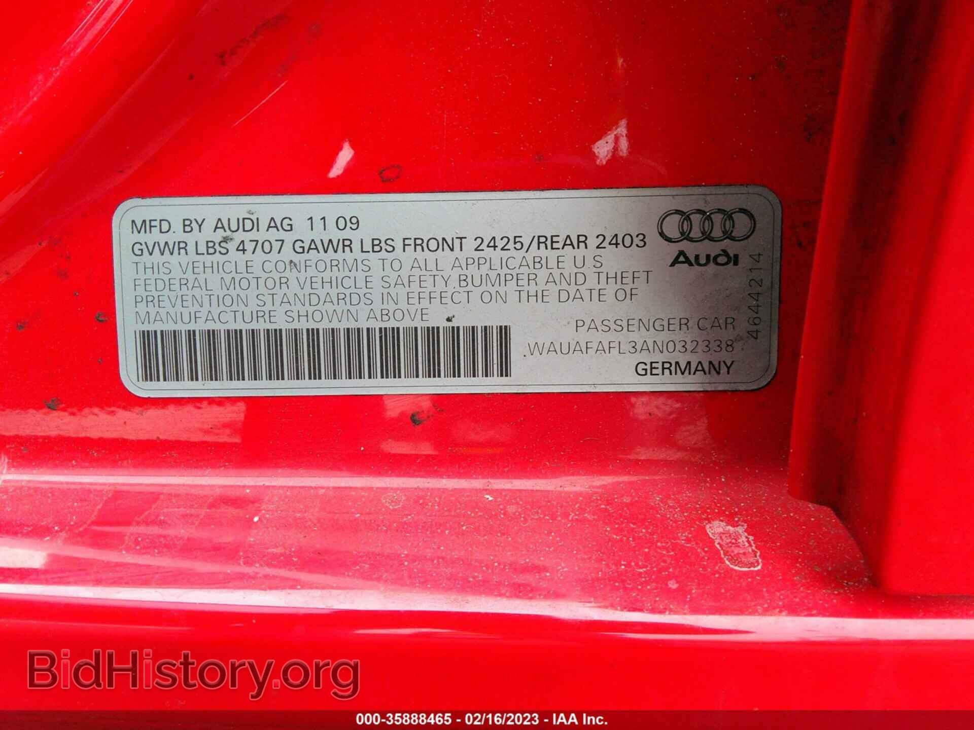 2010 AUDI A4 - VIN: WAUAFAFL3AN032338 - Фото 9