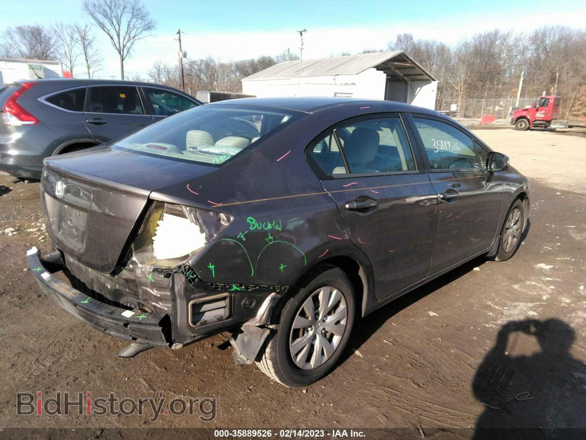 2012 HONDA CIVIC SDN - VIN: 19XFB2F51CE348467 - Фото 4