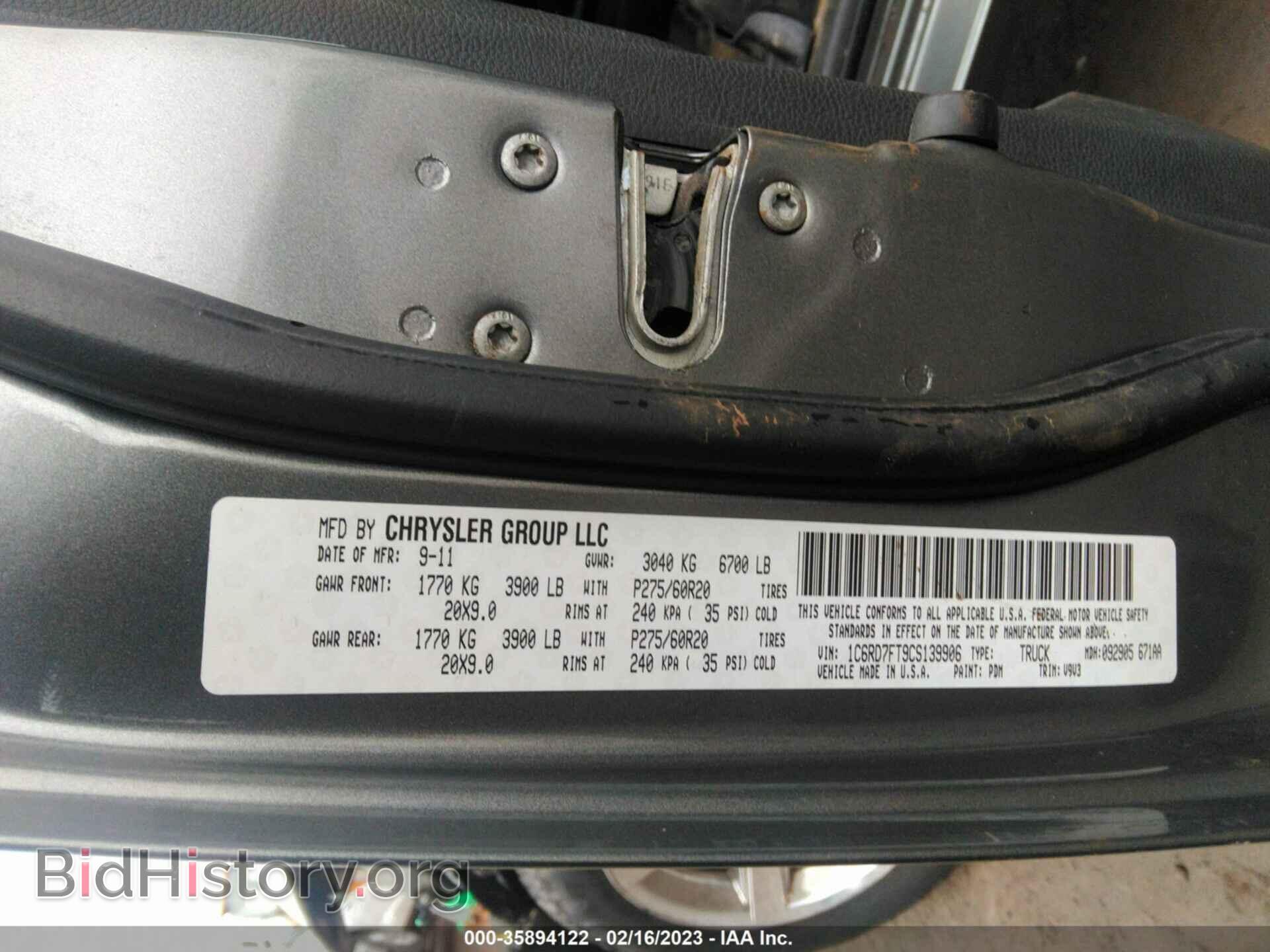 2012 RAM 1500 - VIN: 1C6RD7FT9CS139906 - Photo 9