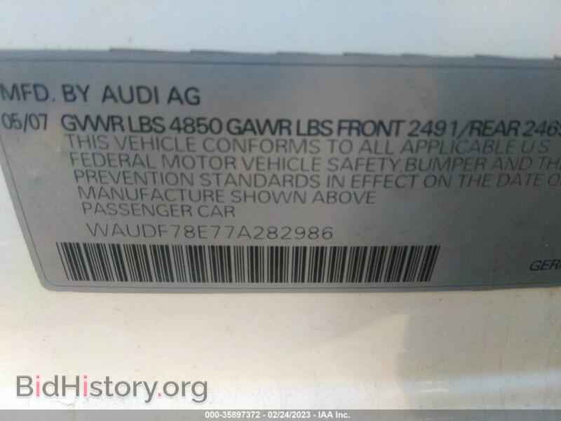 2007 Audi A4 (VIN WAUDF78E77A282986) — фото 9 из 11