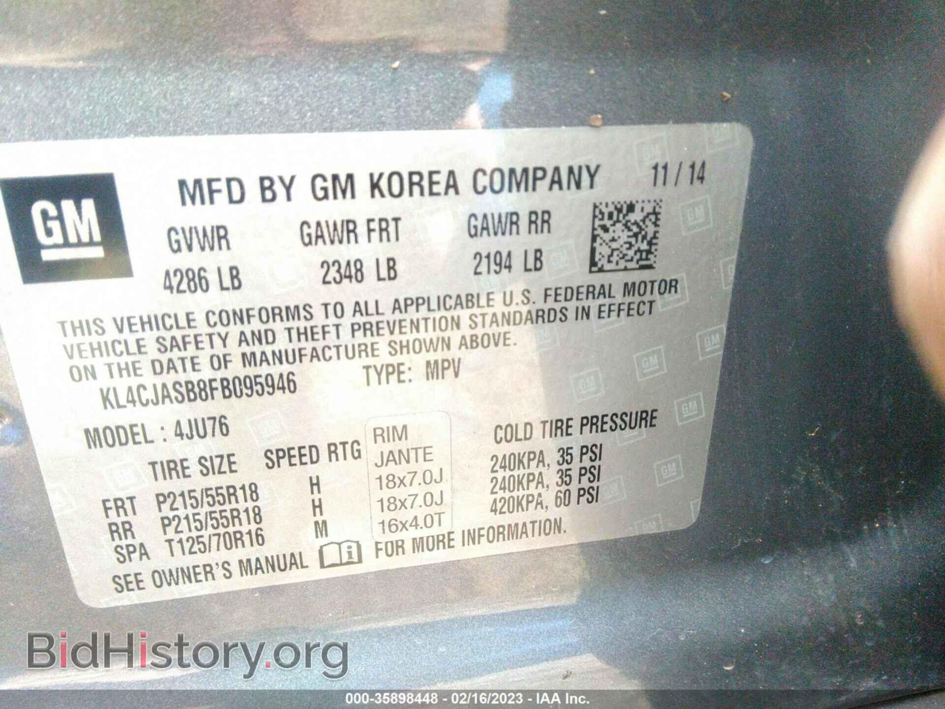 2015 BUICK ENCORE - VIN: KL4CJASB8FB095946 - Photo 9