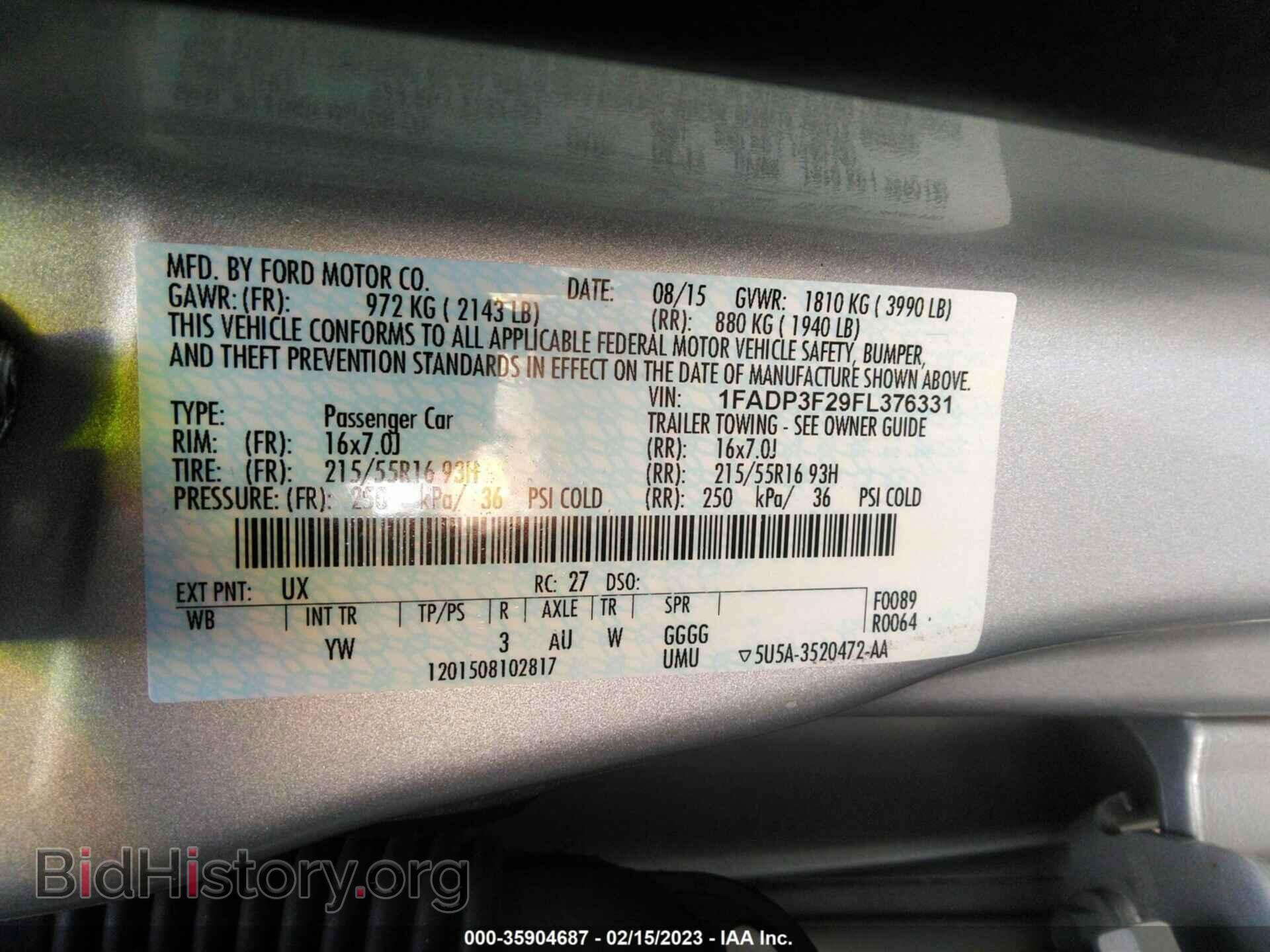 2015 FORD FOCUS - VIN: 1FADP3F29FL376331 - Photo 9