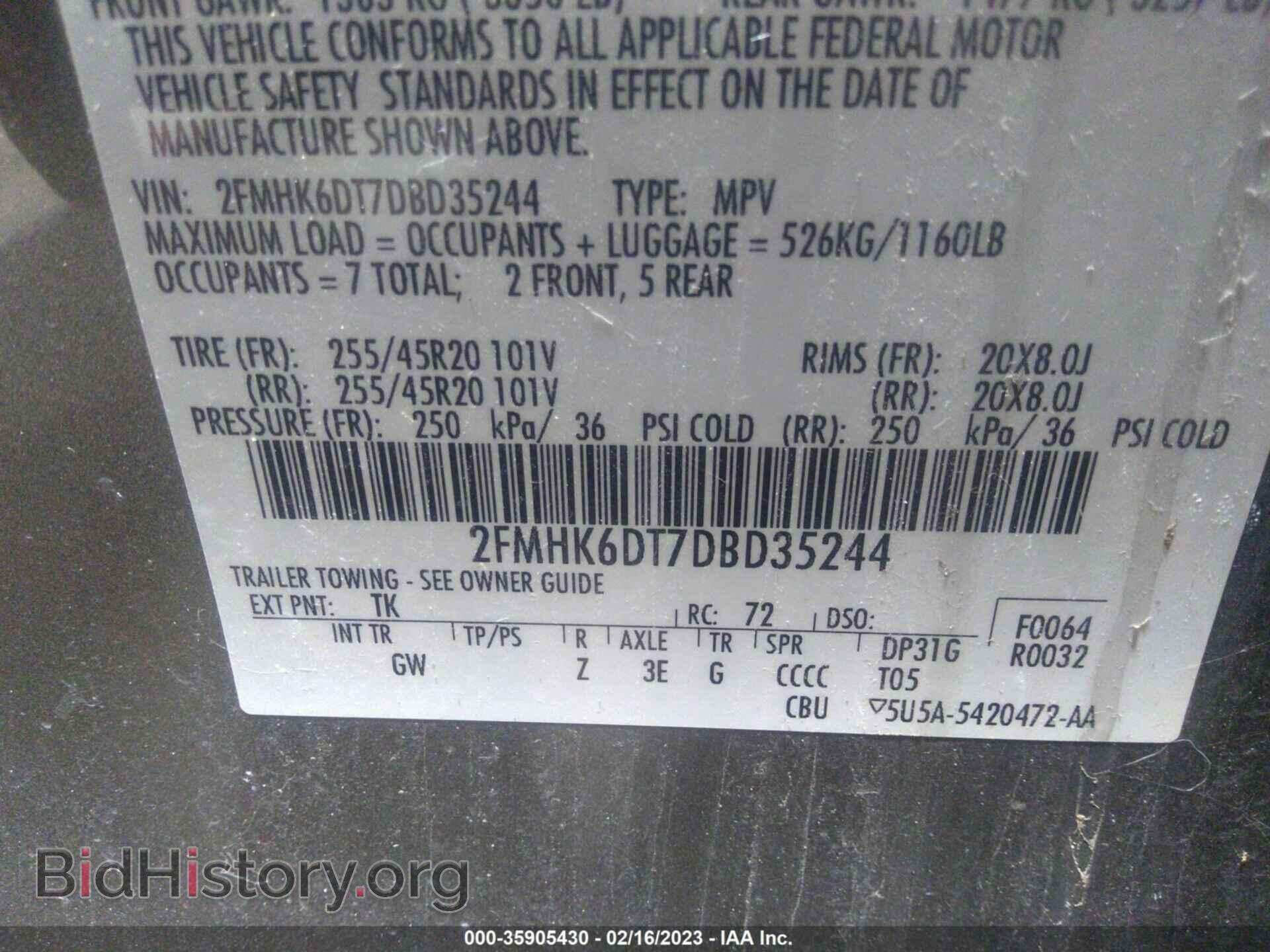 2013 FORD FLEX - VIN: 2FMHK6DT7DBD35244 - Фото 9