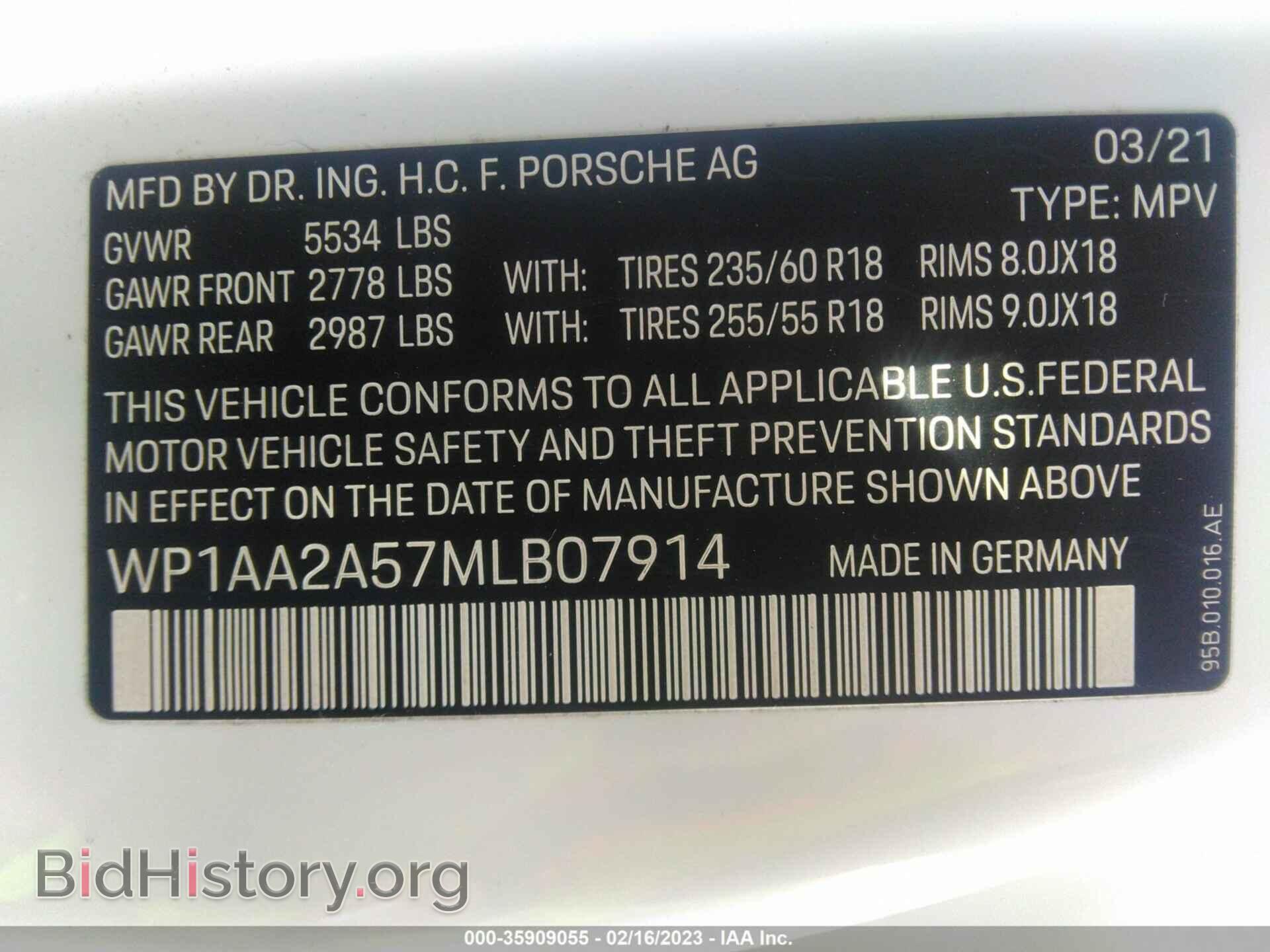 2021 PORSCHE MACAN - VIN: WP1AA2A57MLB07914 - Photo 9