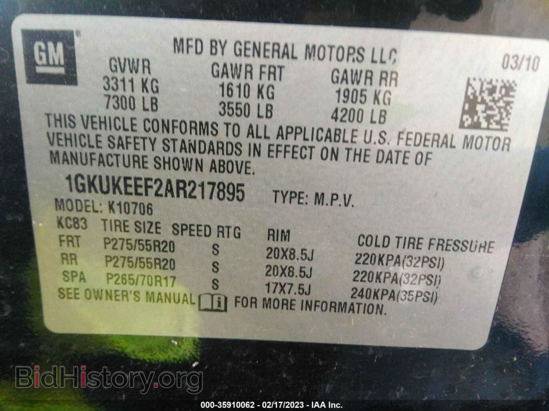 2010 GMC YUKON - VIN: 1GKUKEEF2AR217895 - Photo 9