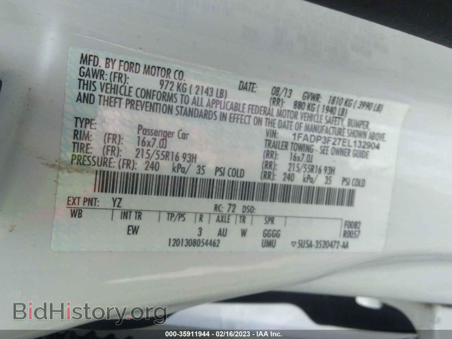 2014 FORD FOCUS - VIN: 1FADP3F27EL132904 - Photo 9