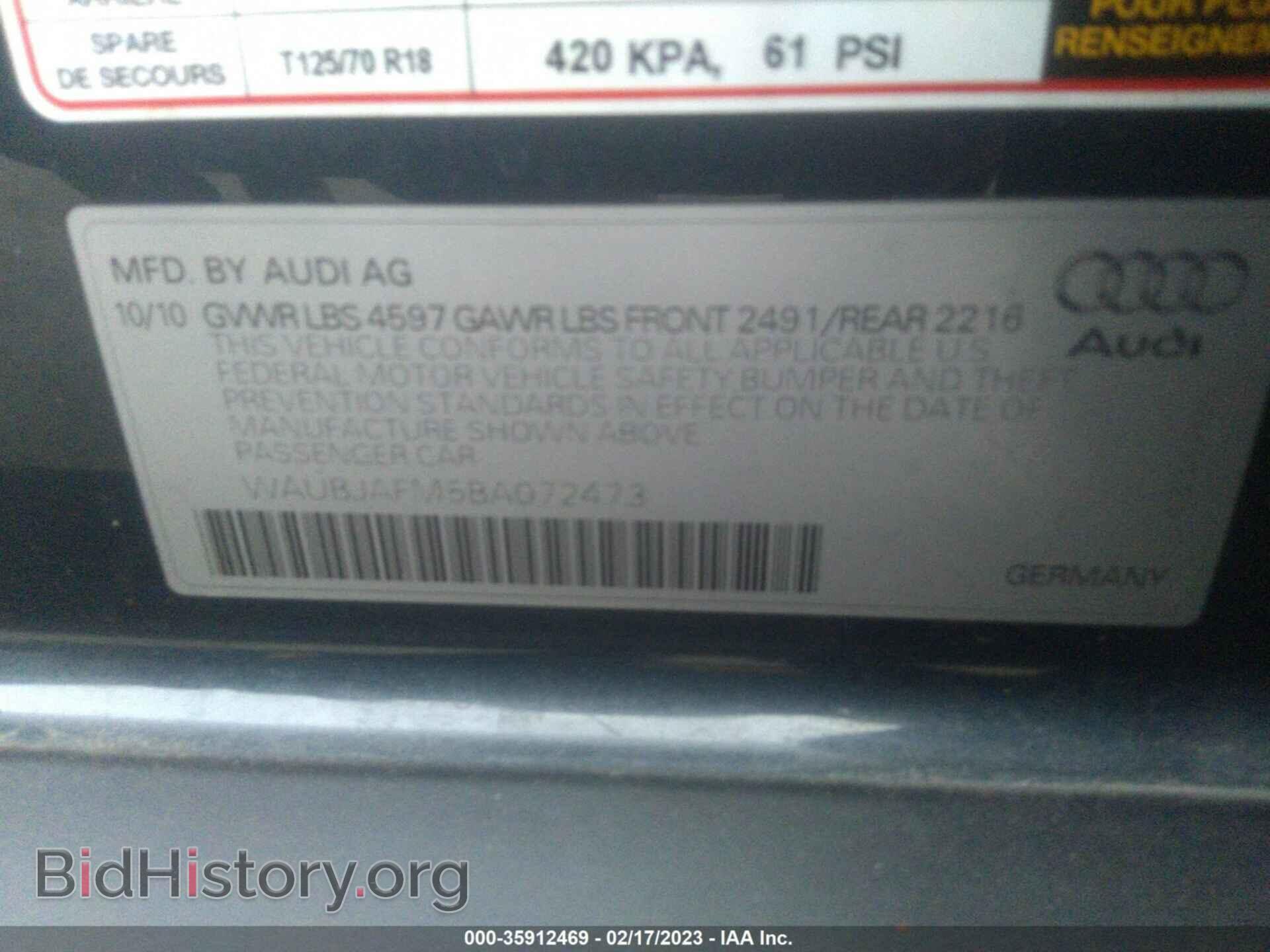 2011 AUDI A3 - VIN: WAUBJAFM5BA072473 - Фото 9