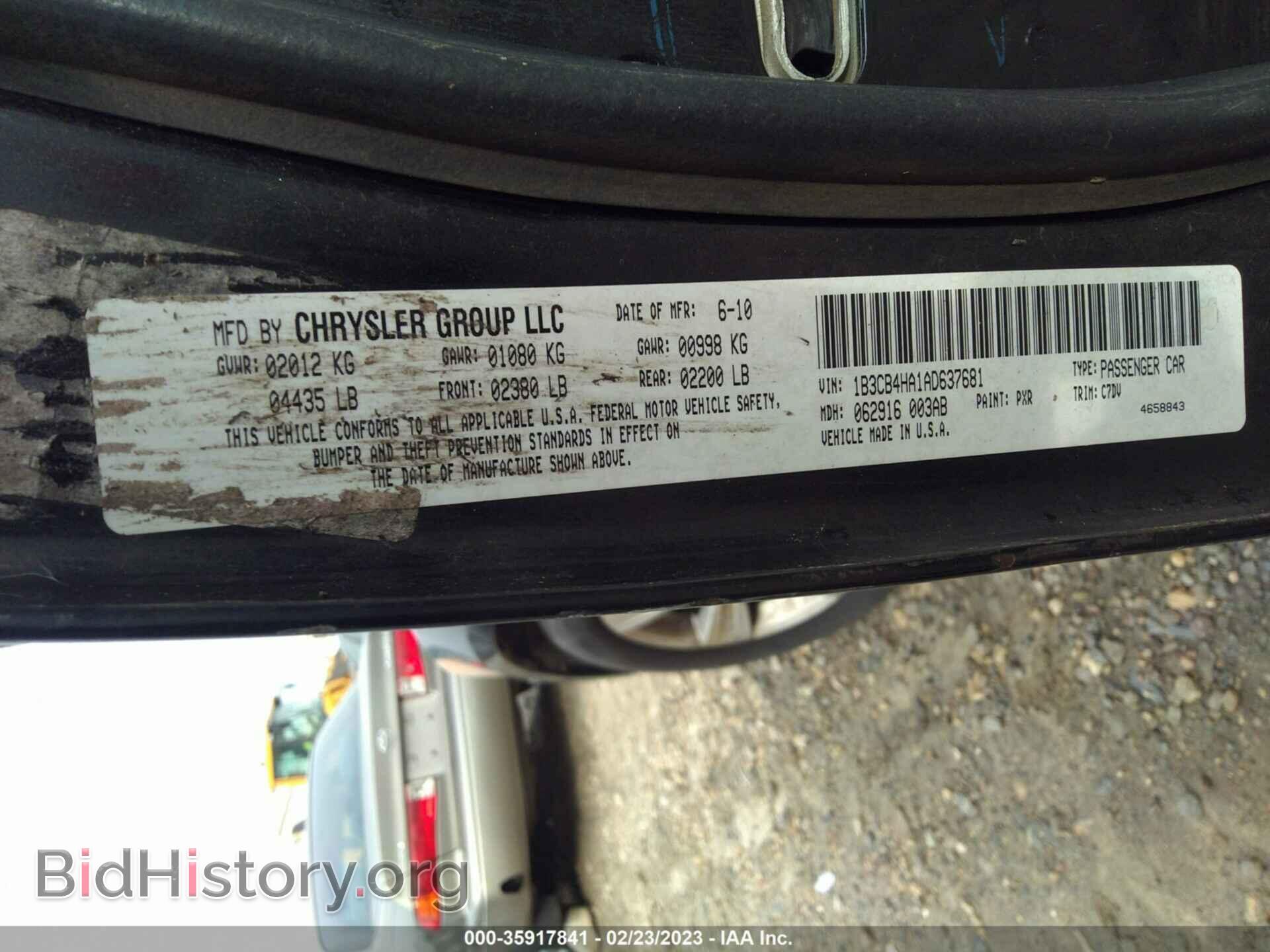 2010 DODGE CALIBER - VIN: 1B3CB4HA1AD637681 - Фото 9