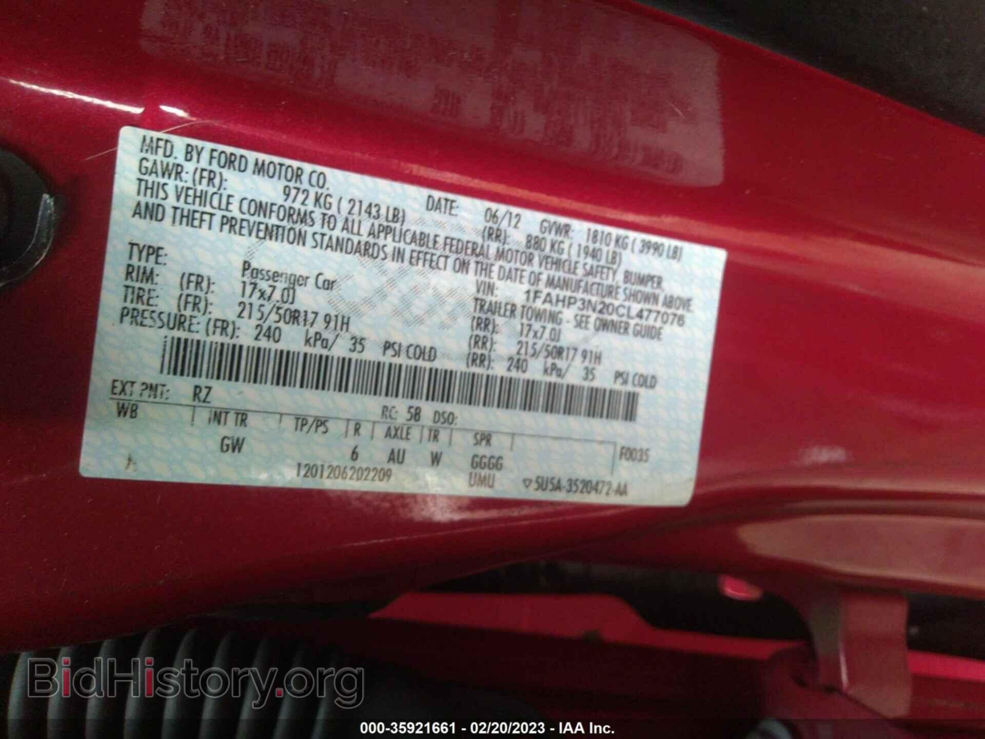 2012 FORD FOCUS - VIN: 1FAHP3N20CL477076 - Photo 9