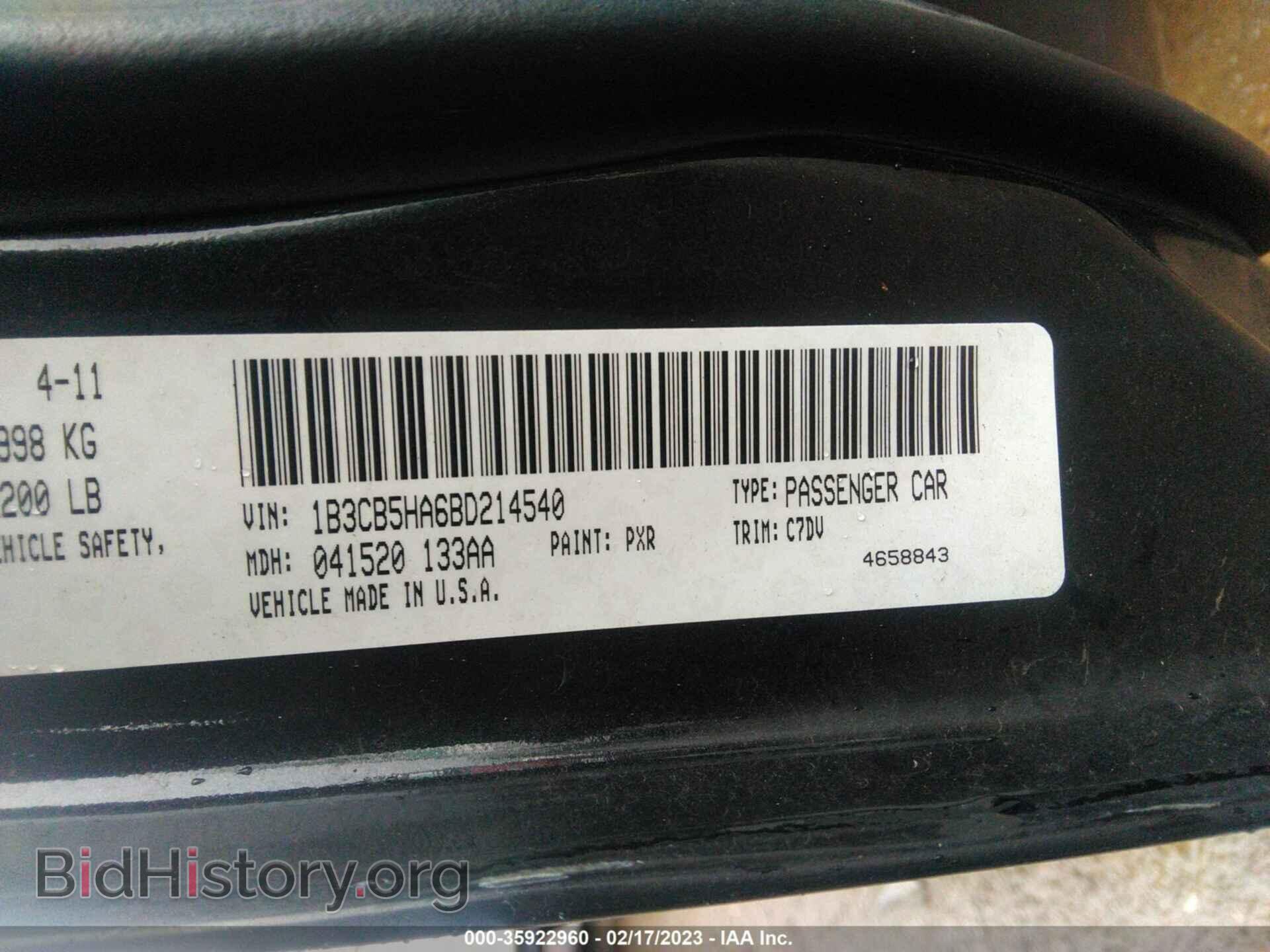 2011 DODGE CALIBER - VIN: 1B3CB5HA6BD214540 - Фото 9