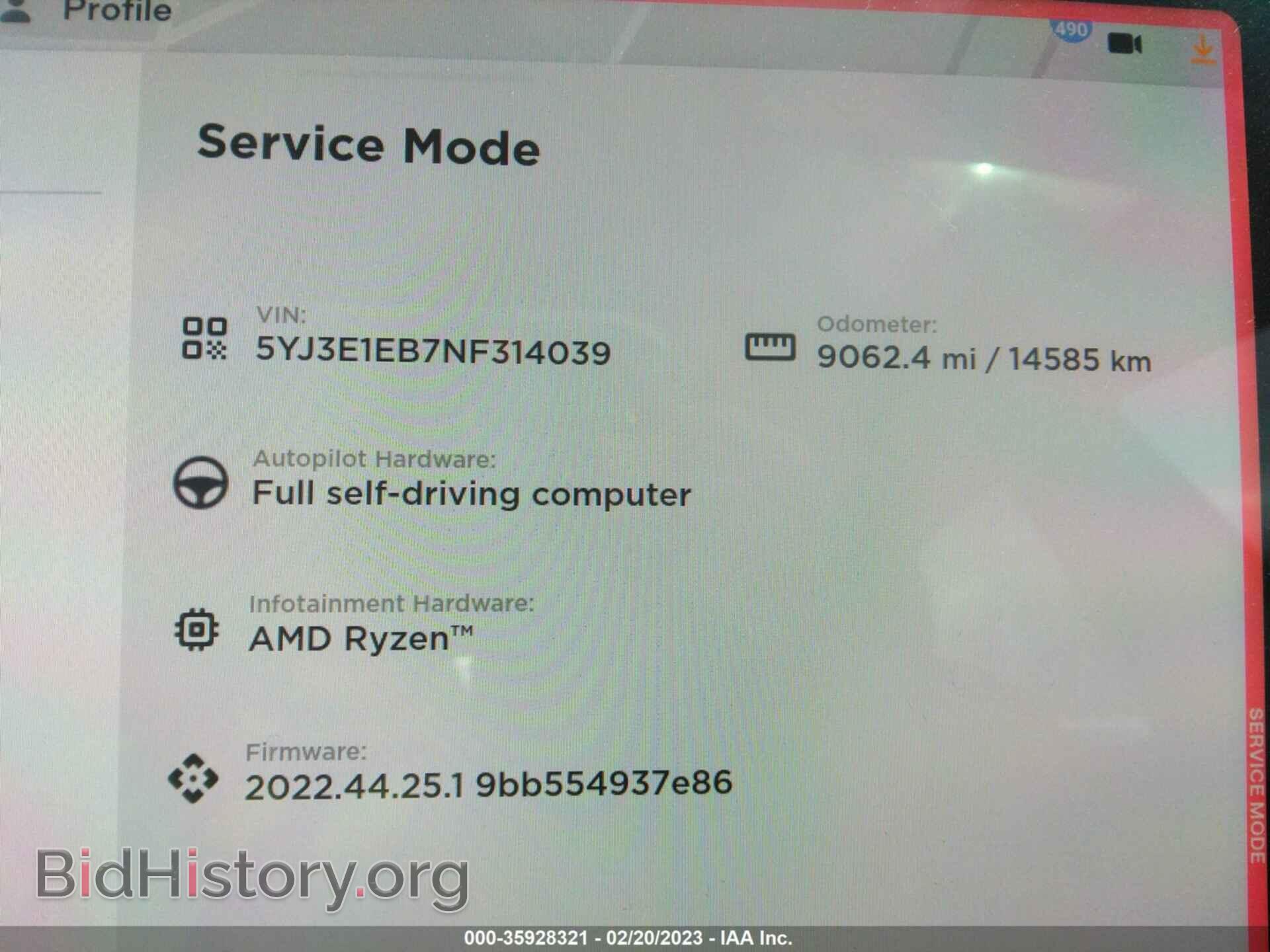 2022 TESLA MODEL 3 - VIN: 5YJ3E1EB7NF314039 - Photo 7