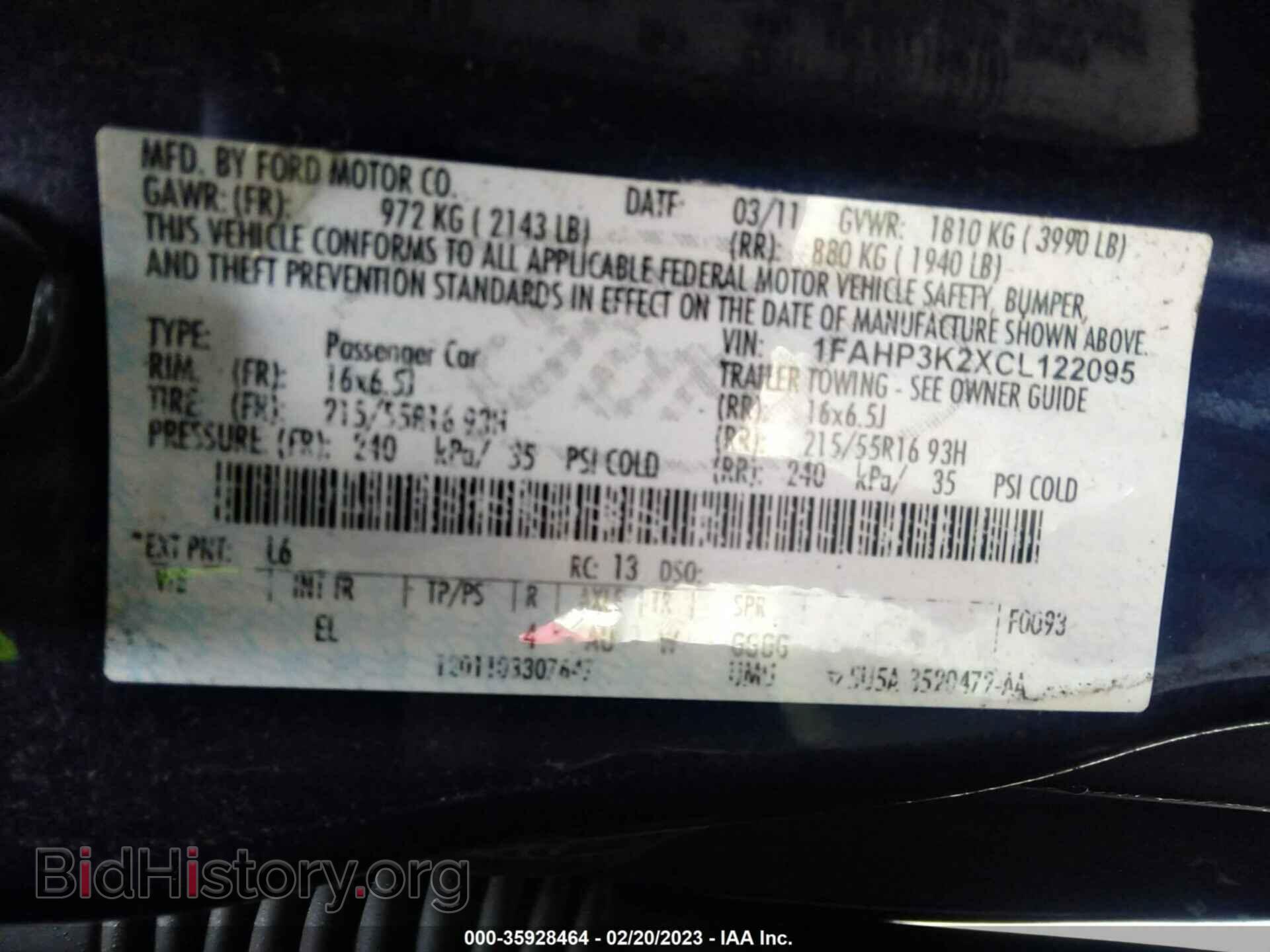 2012 FORD FOCUS - VIN: 1FAHP3K2XCL122095 - Photo 9