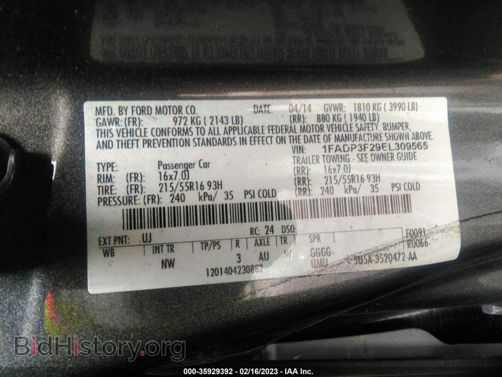2014 FORD FOCUS - VIN: 1FADP3F29EL309565 - Photo 9