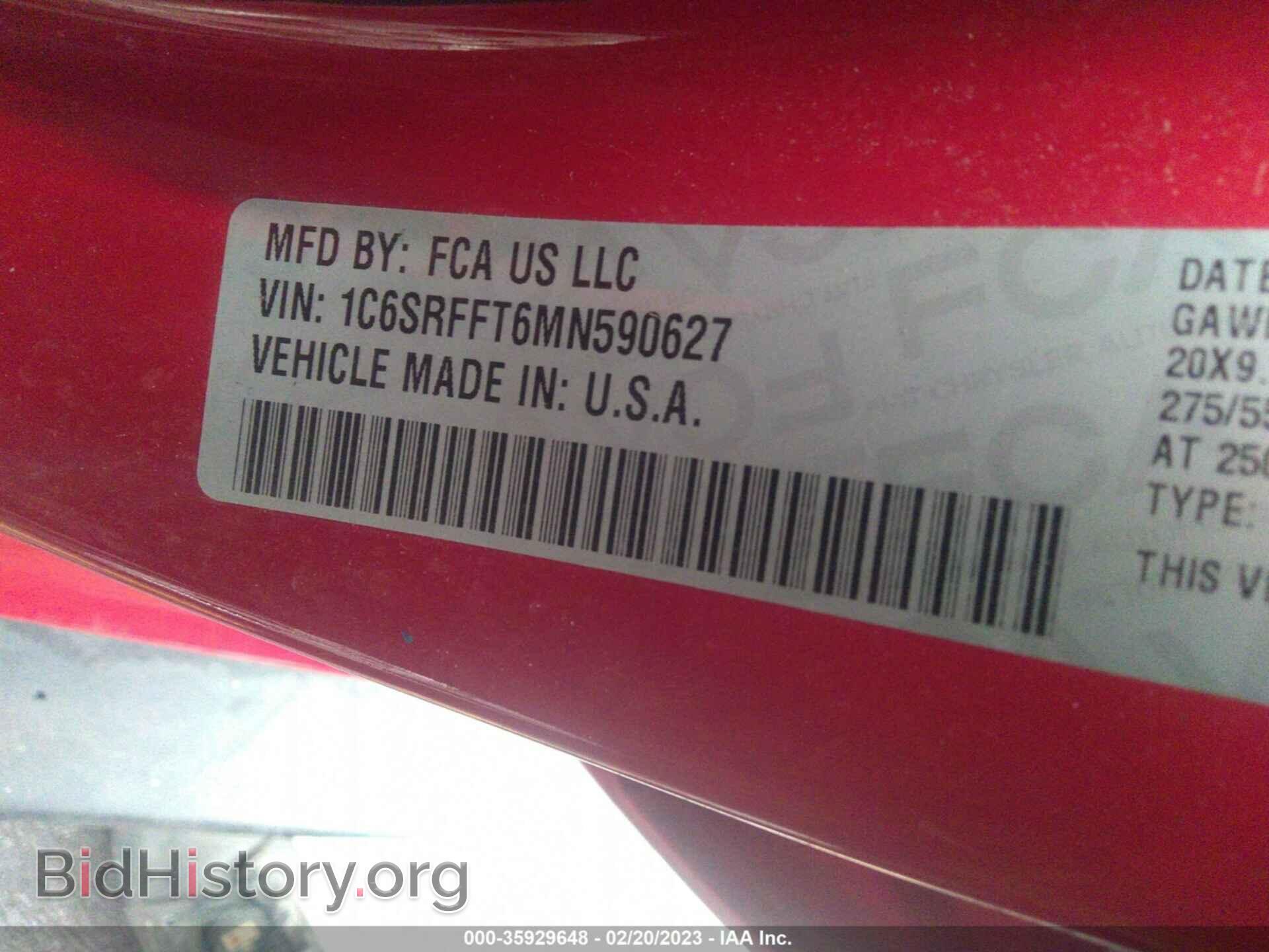 2021 RAM 1500 - VIN: 1C6SRFFT6MN590627 - Фото 9