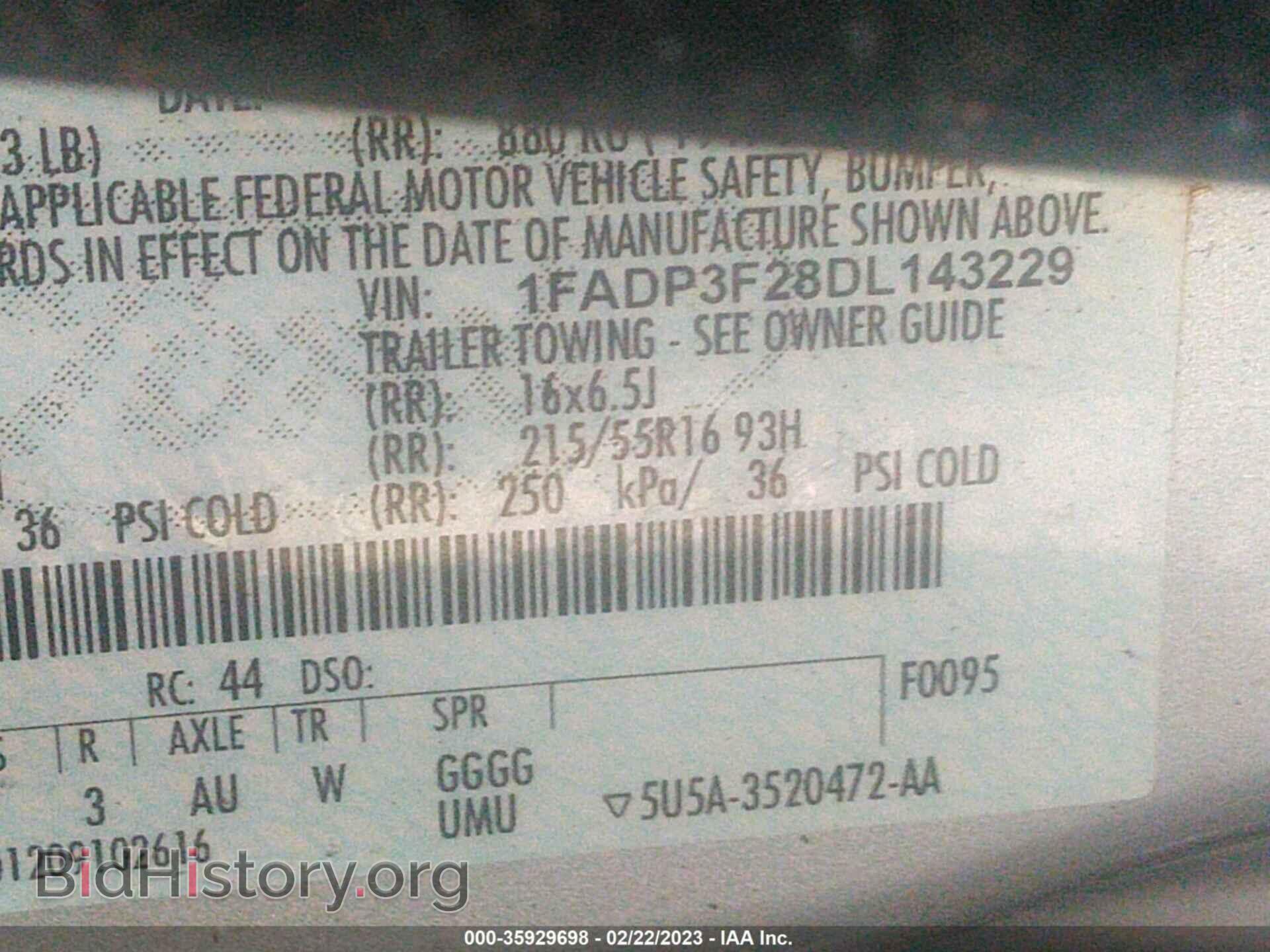 2013 FORD FOCUS - VIN: 1FADP3F28DL143229 - Фото 9