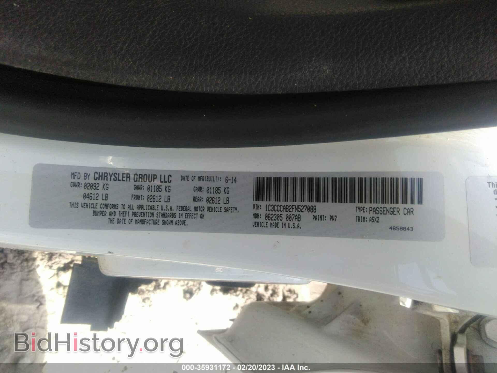 2015 CHRYSLER 200 - VIN: 1C3CCCAB2FN527088 - Фото 9