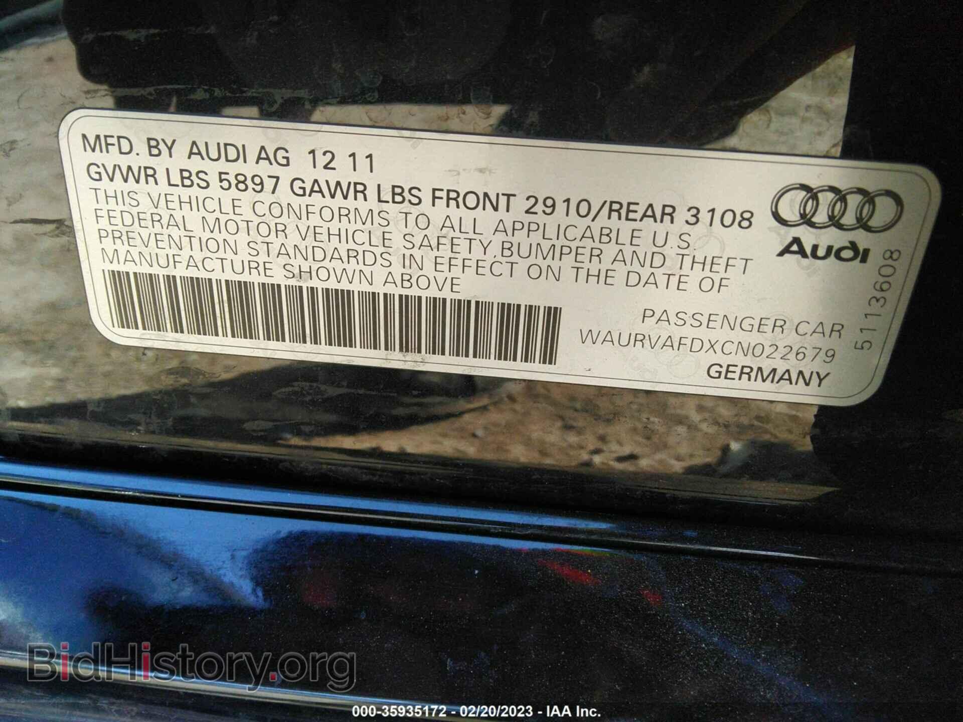 2012 AUDI A8 L - VIN: WAURVAFDXCN022679 - Фото 9