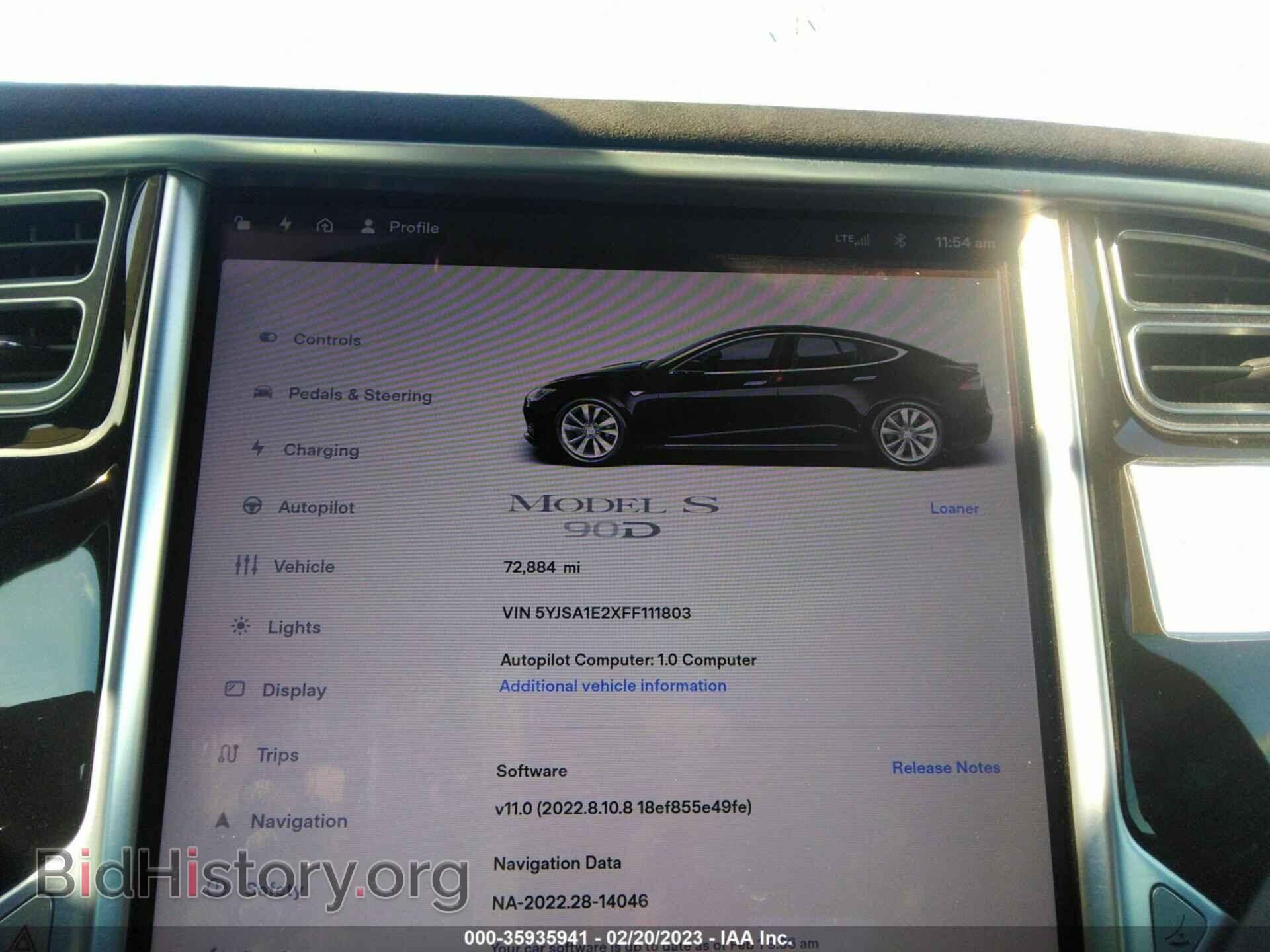 2015 TESLA MODEL S - VIN: 5YJSA1E2XFF111803 - Photo 7