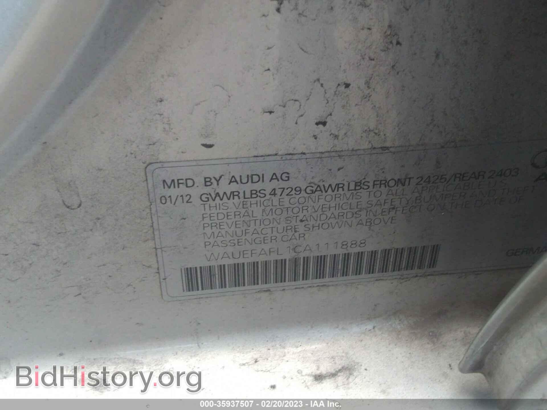 2012 AUDI A4 - VIN: WAUEFAFL1CA111888 - Фото 9