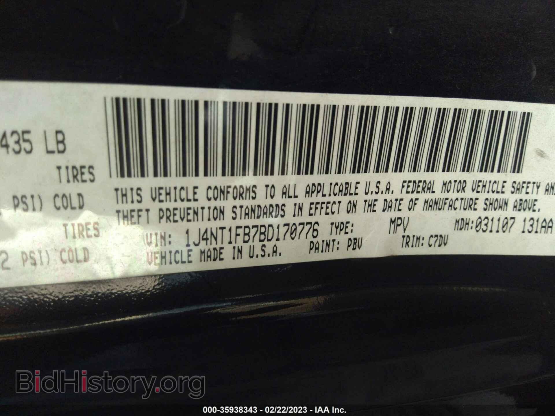 2011 JEEP COMPASS - VIN: 1J4NT1FB7BD170776 - Фото 9
