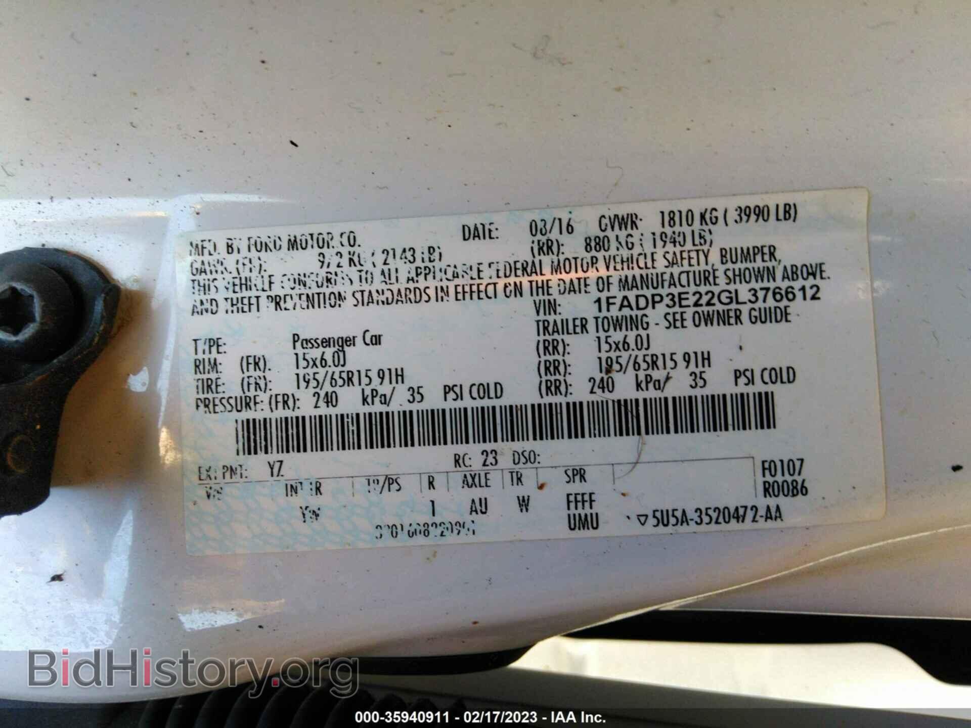 2016 FORD FOCUS - VIN: 1FADP3E22GL376612 - Photo 9