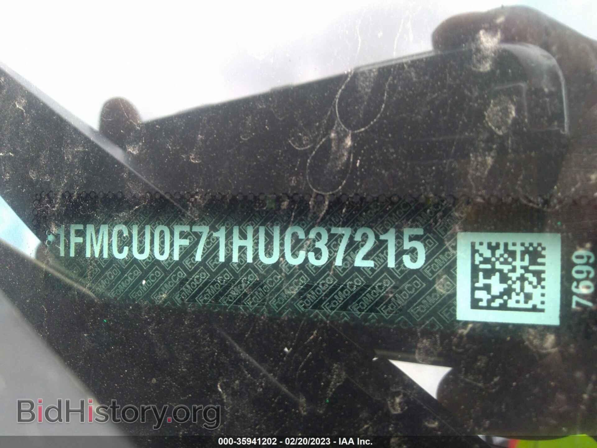 2017 FORD ESCAPE - VIN: 1FMCU0F71HUC37215 - Фото 9