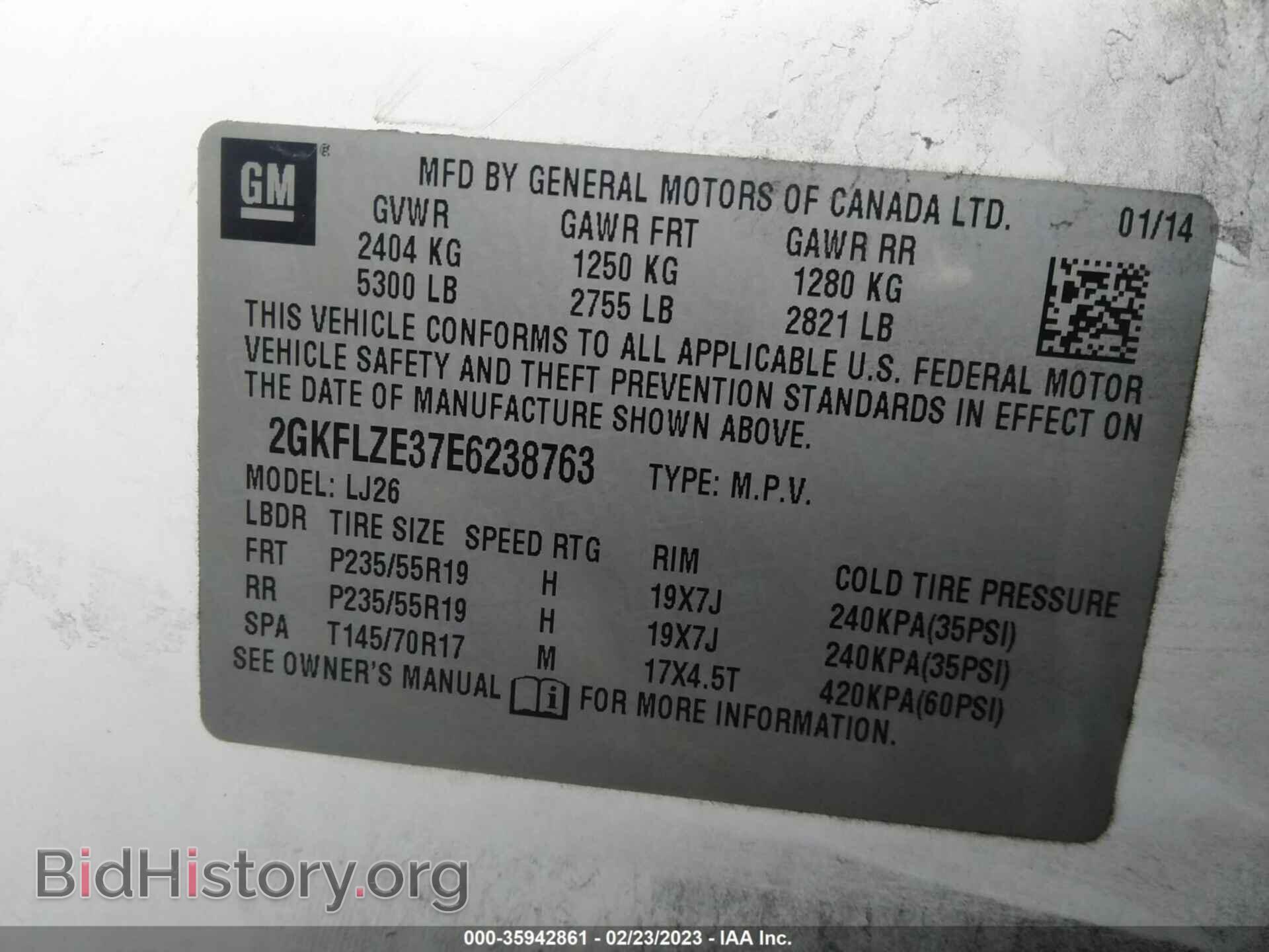 2014 GMC TERRAIN - VIN: 2GKFLZE37E6238763 - Фото 9