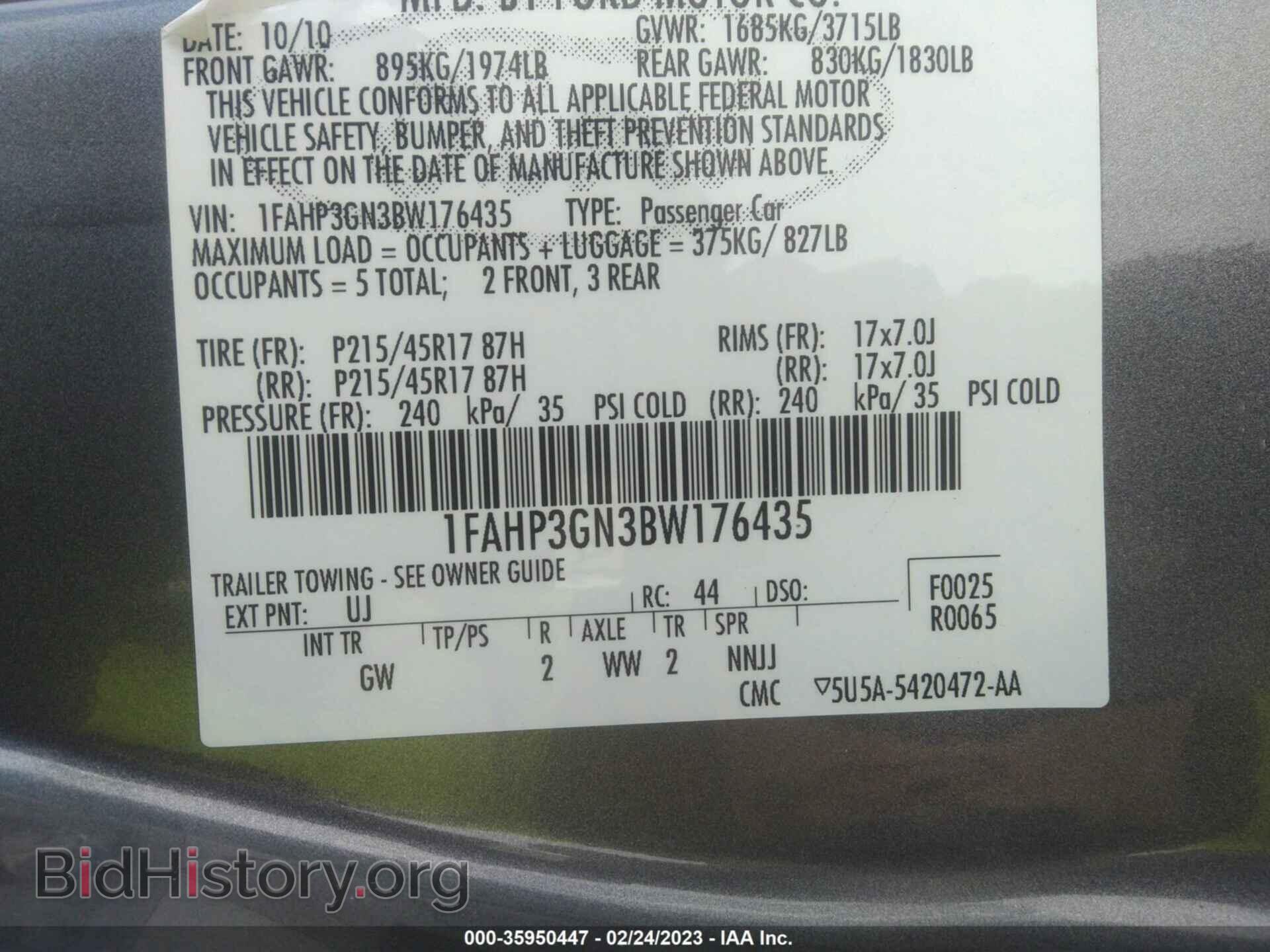 2011 FORD FOCUS - VIN: 1FAHP3GN3BW176435 - Фото 9
