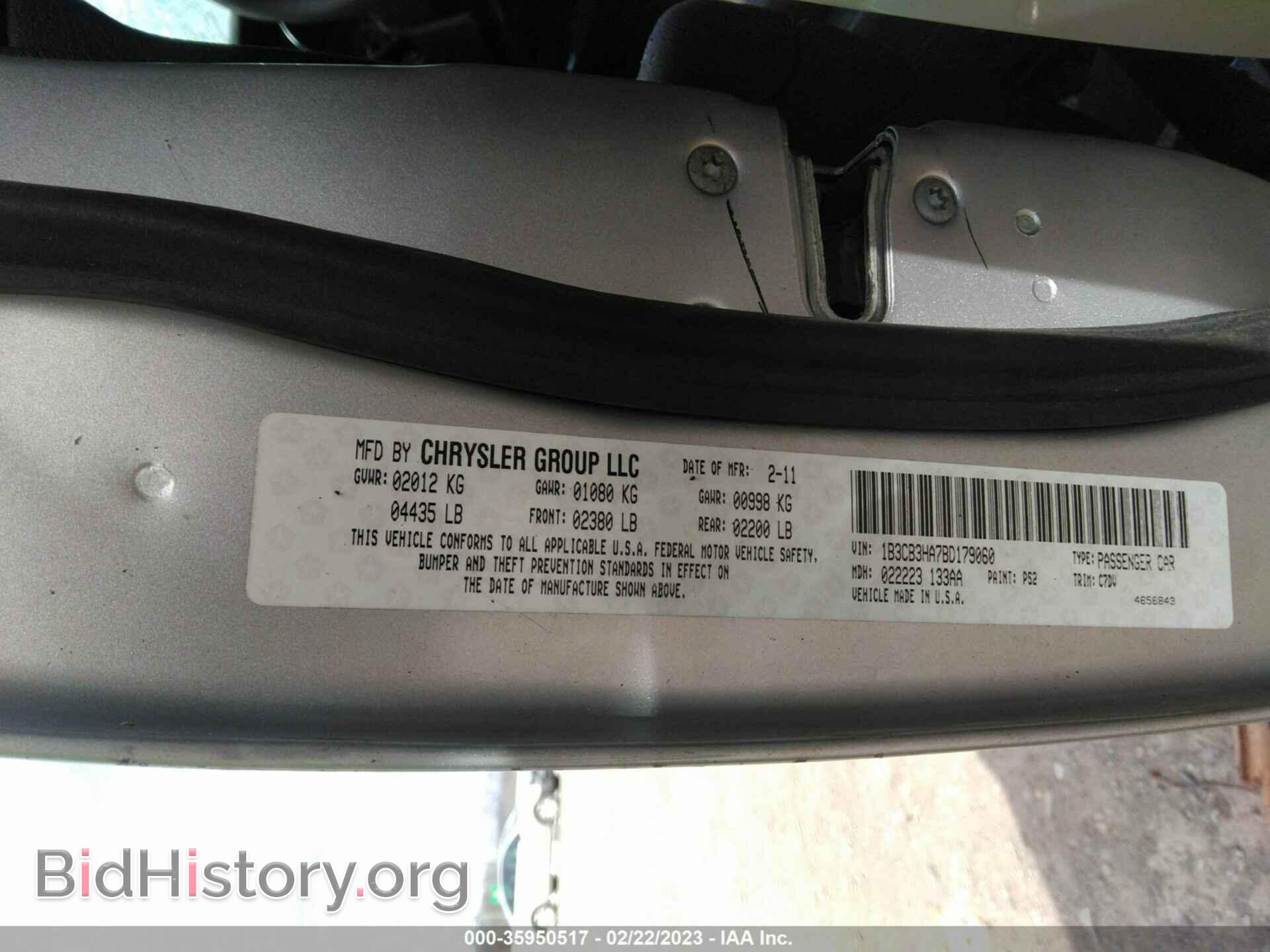 2011 DODGE CALIBER - VIN: 1B3CB3HA7BD179060 - Фото 9